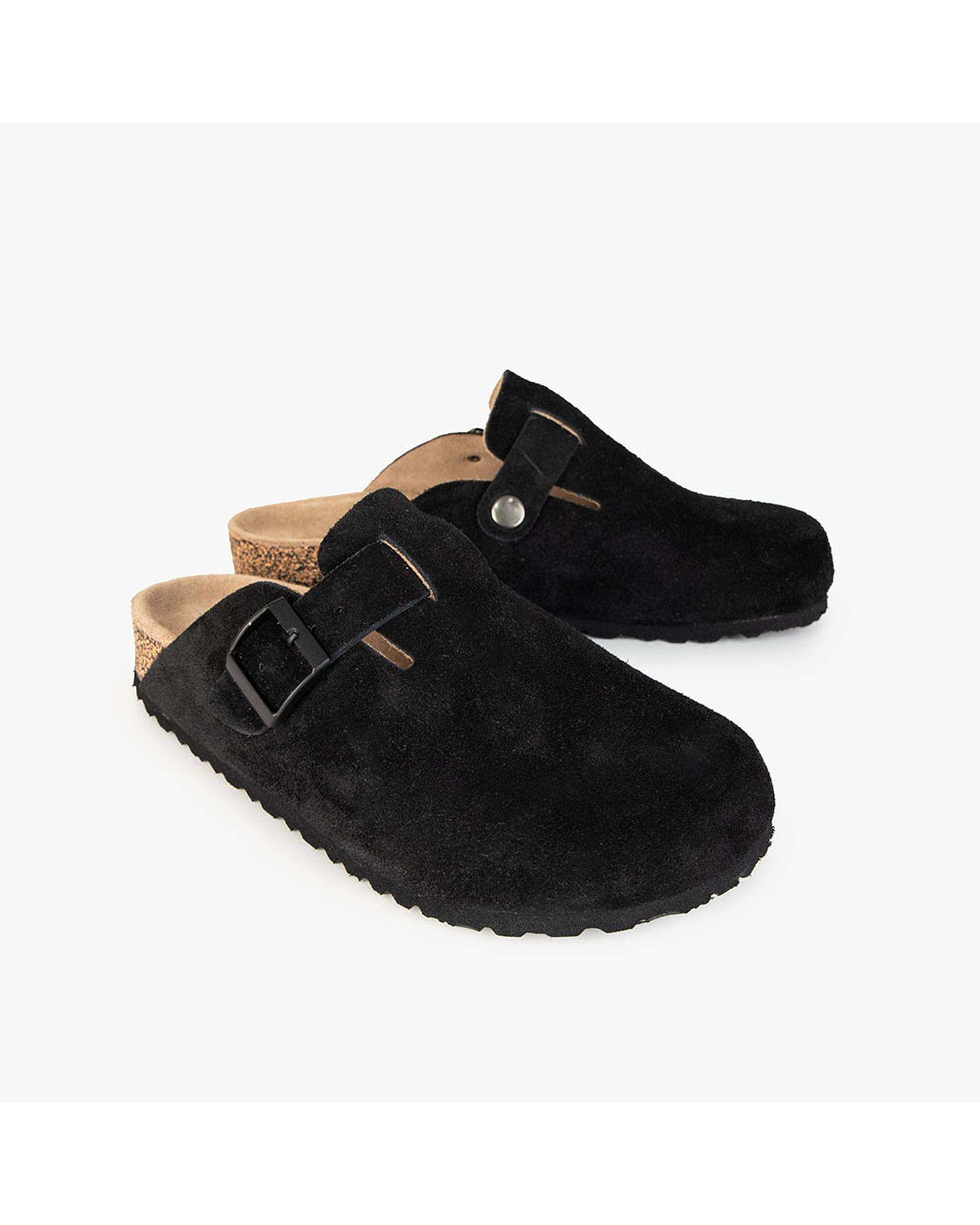 صندل اسلیپر چرم مردانه طبی مشکی برتونیکس Berttonix کد PS-۰۵