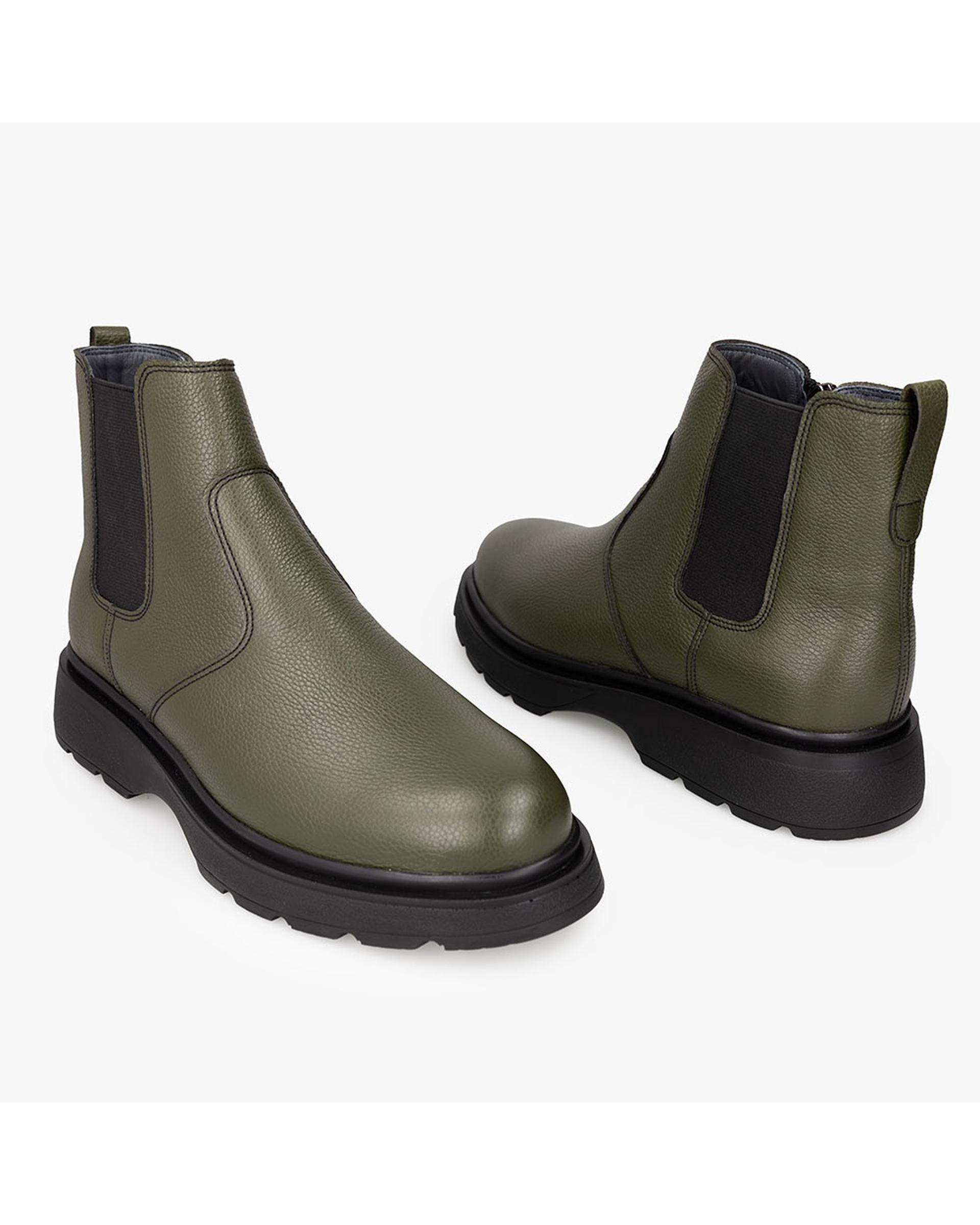 بوت چرم مردانه طبی سبز برتونیکس Berttonix کد M-۴۱۳ B