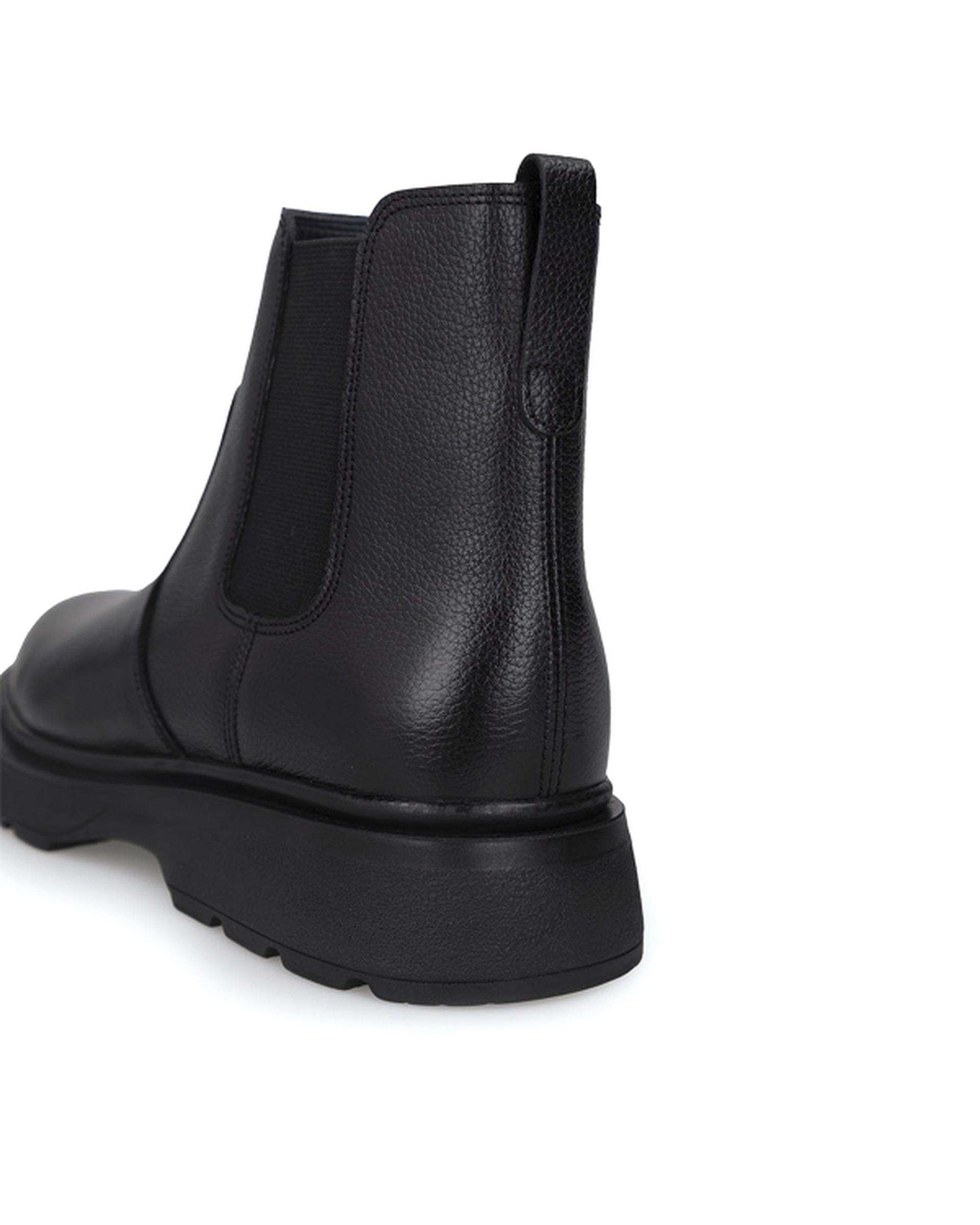 بوت چرم مردانه طبی مشکی برتونیکس Berttonix کد M-۴۱۳ B