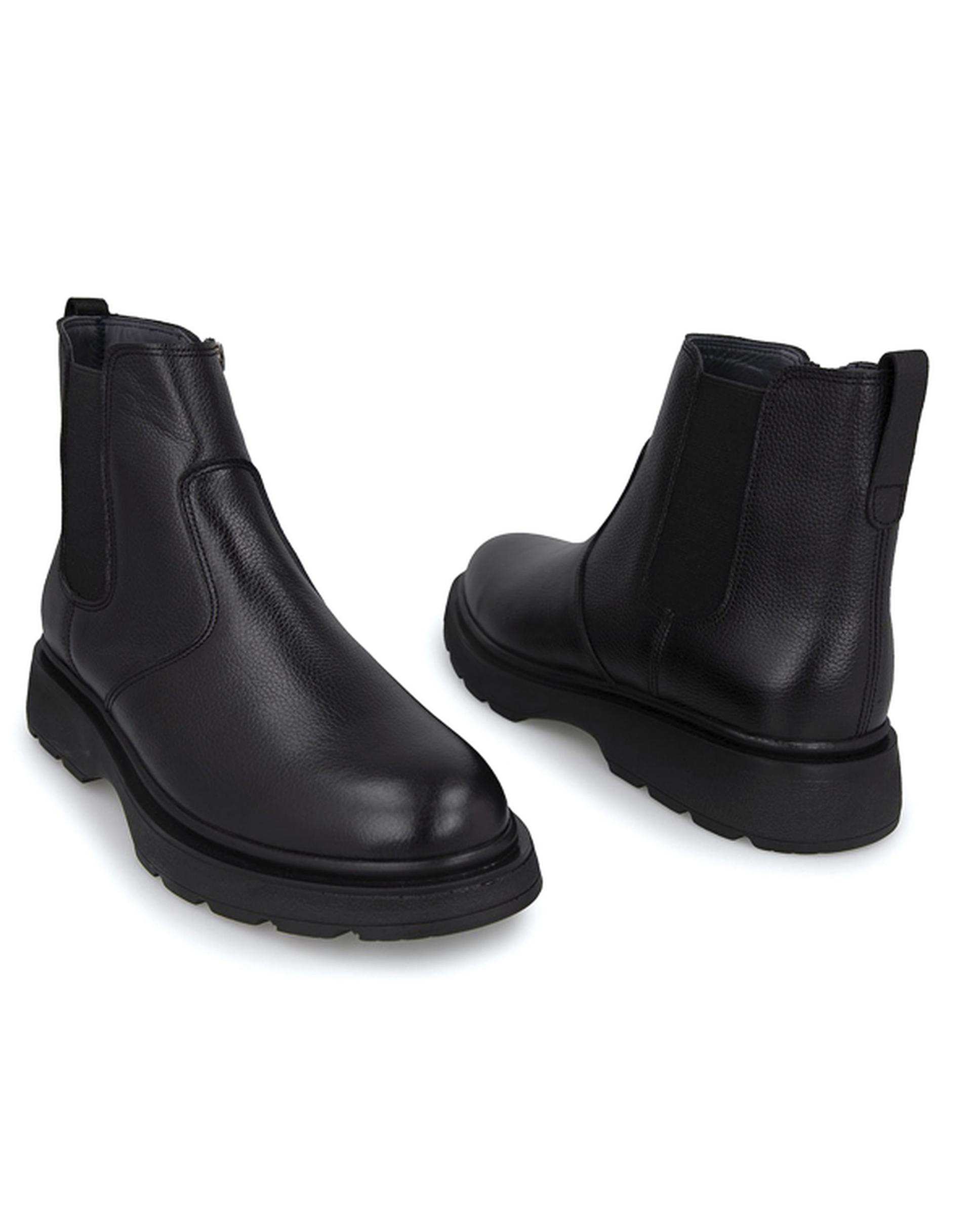 بوت چرم مردانه طبی مشکی برتونیکس Berttonix کد M-۴۱۳ B