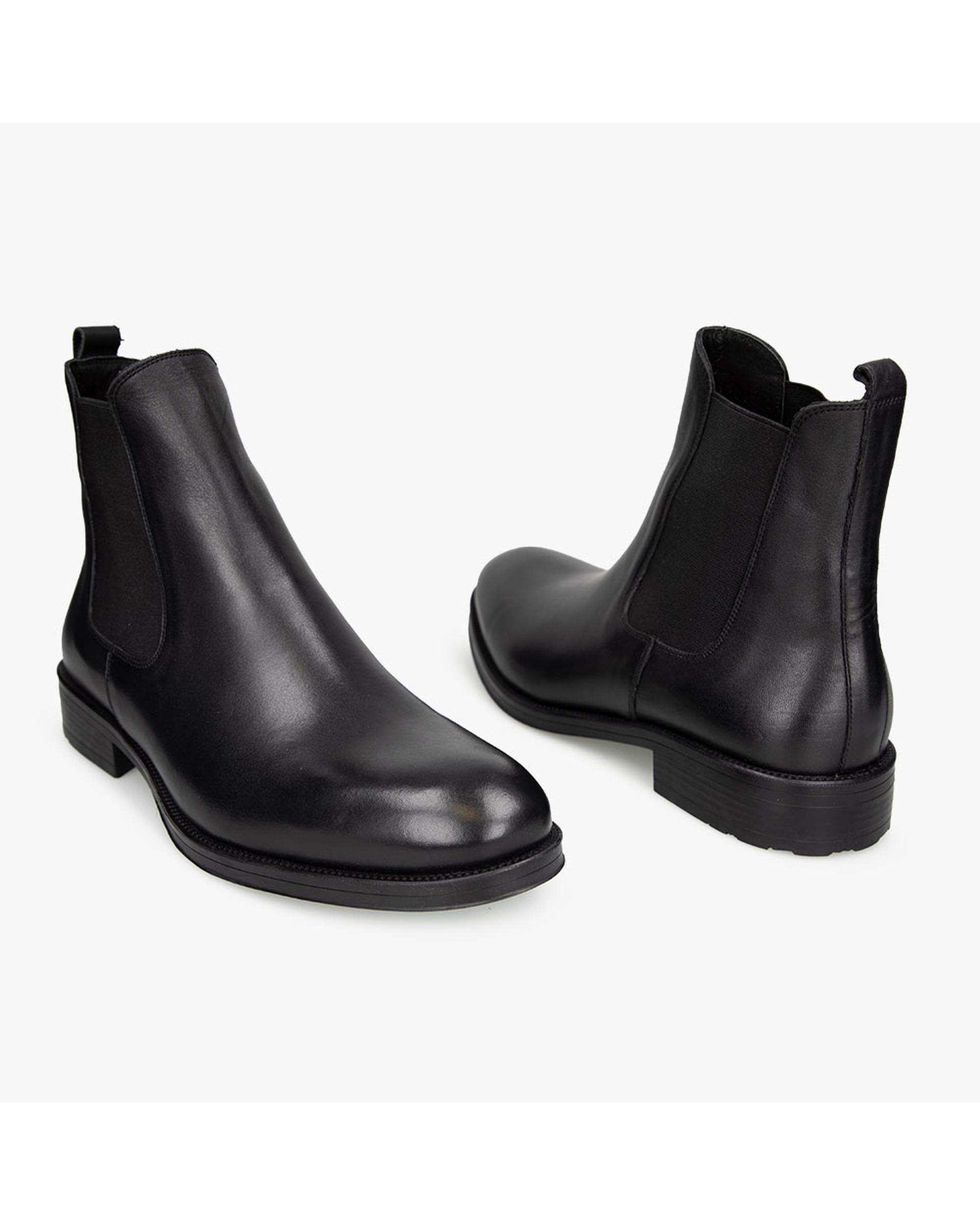 بوت چرم مردانه طبی مشکی برتونیکس Berttonix کد ES-۴۰۵۵