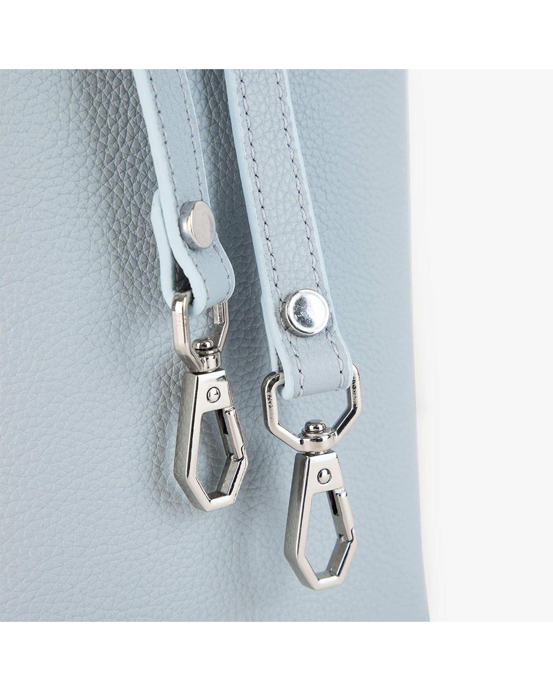 کیف چرم دوشی زنانه آبی برتونیکس Berttonix کد 4042