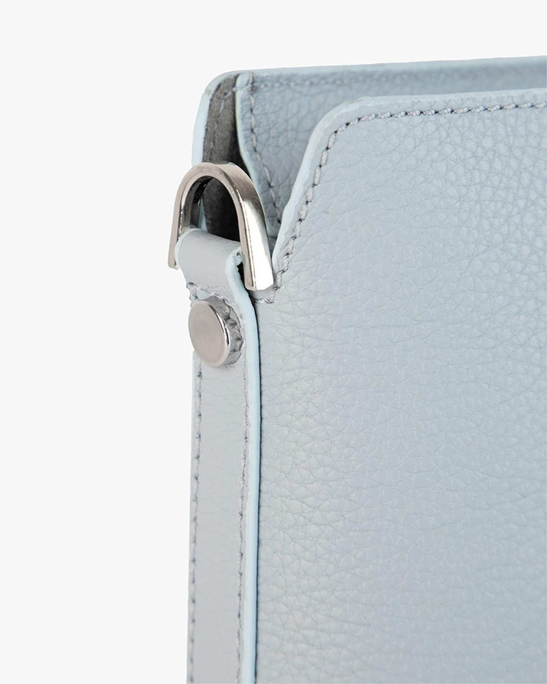 کیف چرم دوشی زنانه آبی برتونیکس Berttonix کد 4042