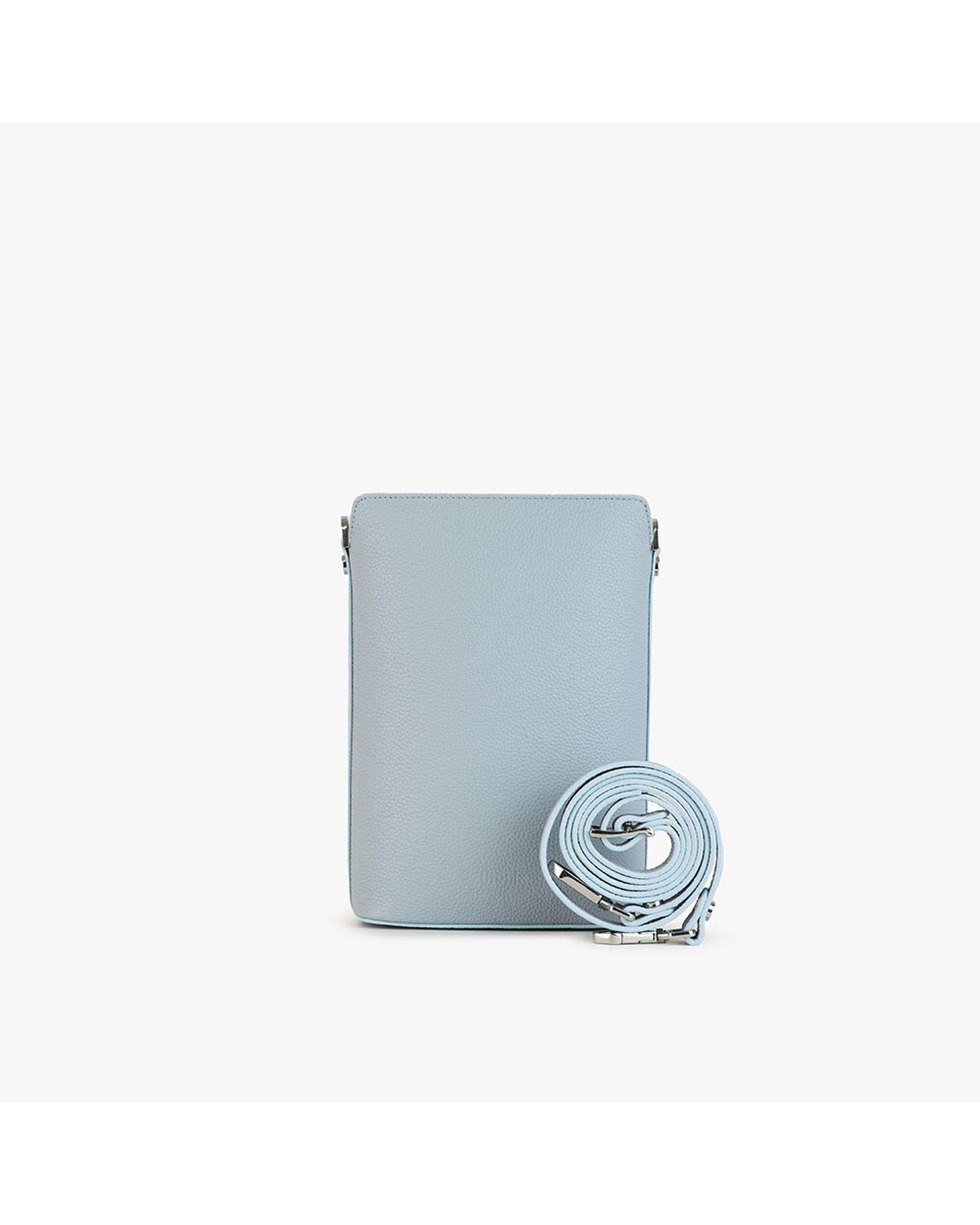 کیف چرم دوشی زنانه آبی برتونیکس Berttonix کد 4042