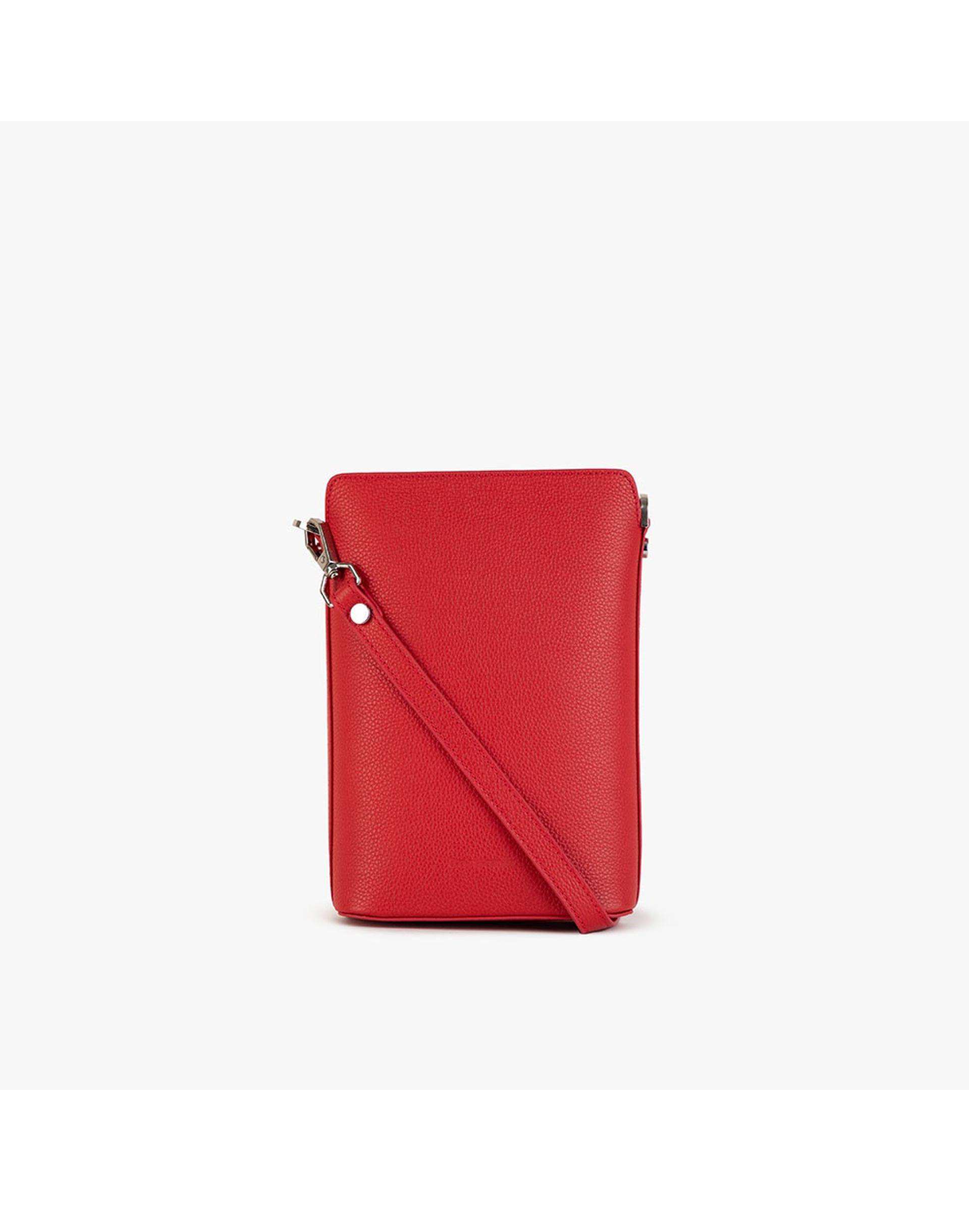 کیف چرم دوشی زنانه قرمز برتونیکس Berttonix کد 4042