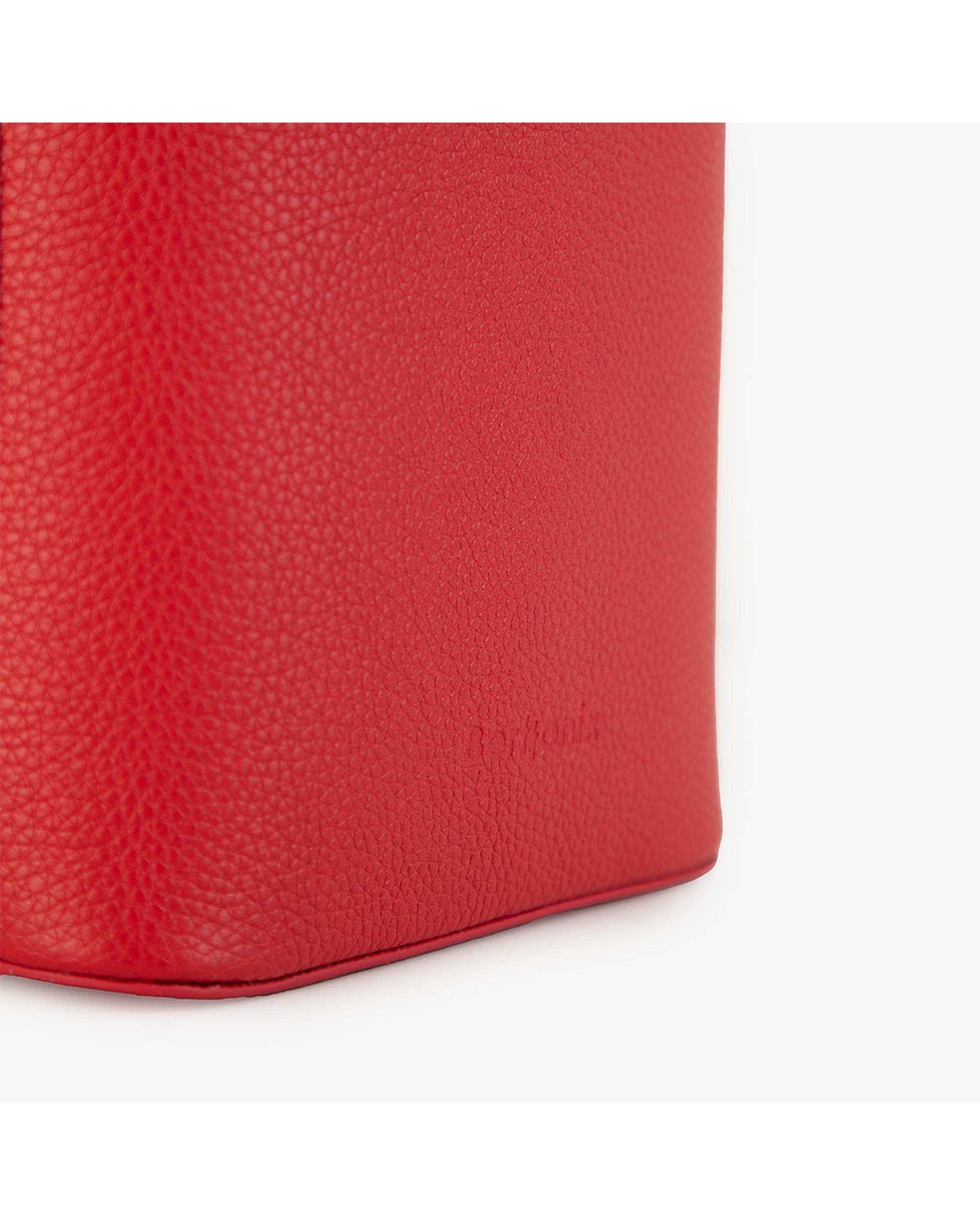 کیف چرم دوشی زنانه قرمز برتونیکس Berttonix کد 4042