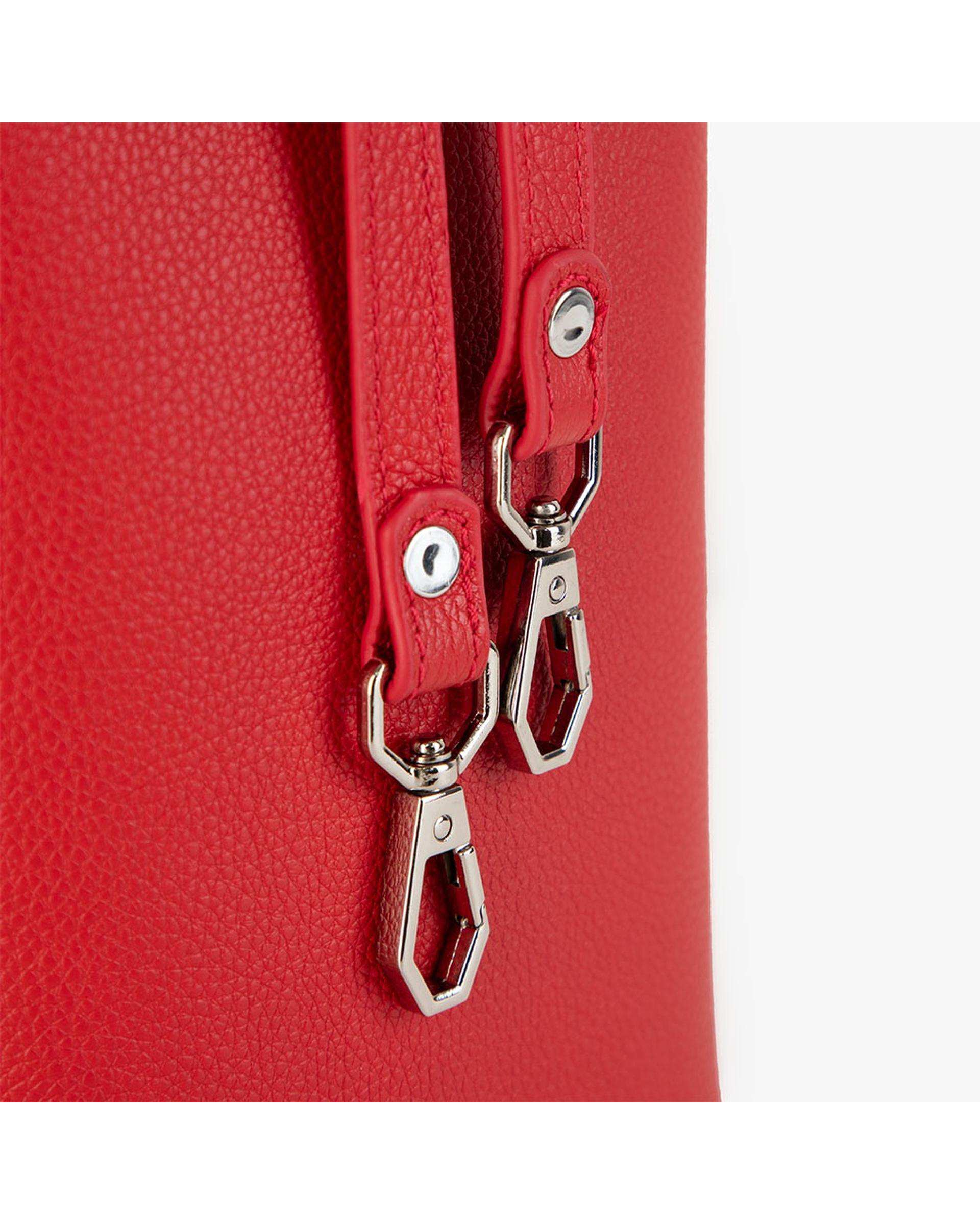 کیف چرم دوشی زنانه قرمز برتونیکس Berttonix کد 4042