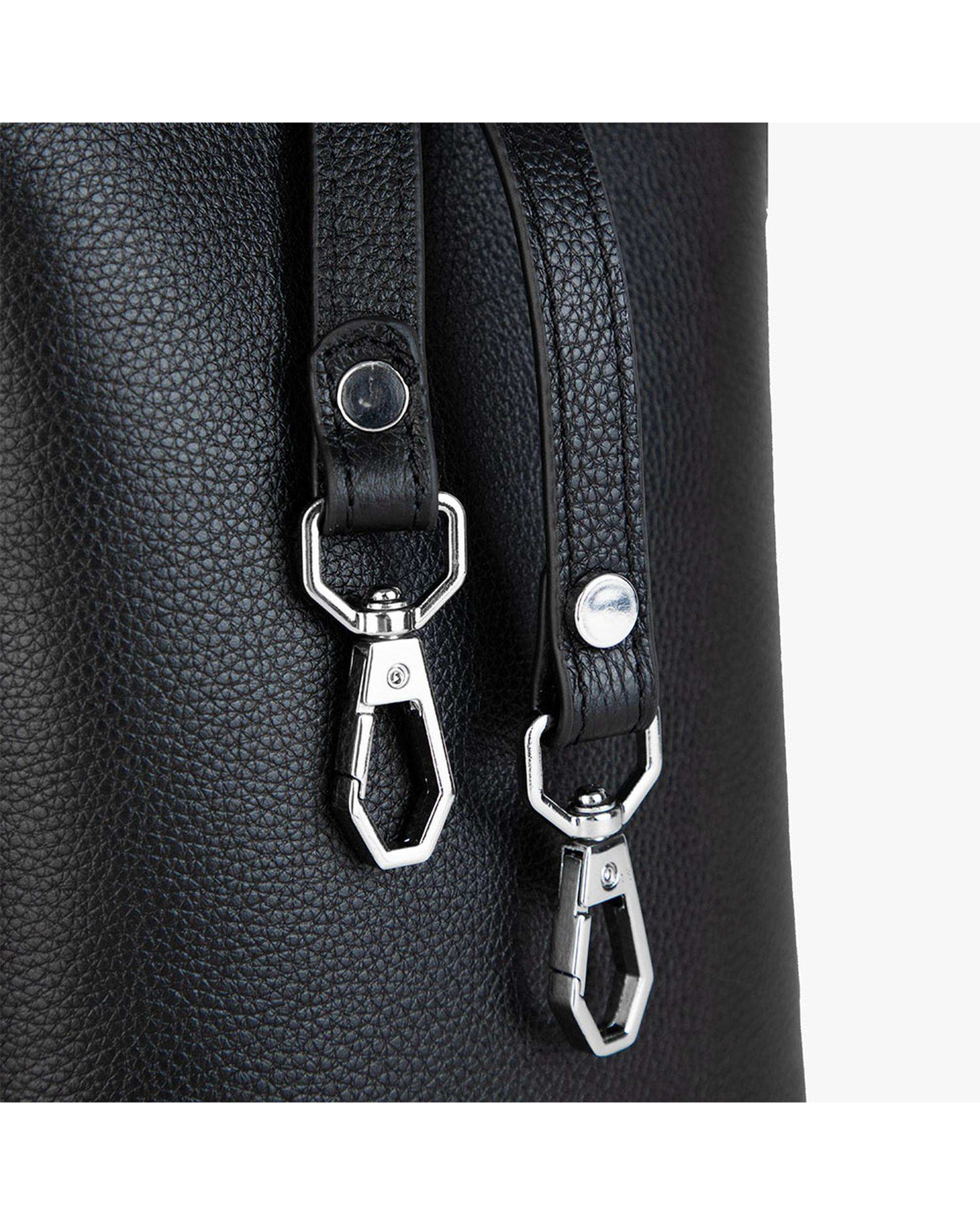 کیف چرم دوشی زنانه مشکی برتونیکس Berttonix کد 4042