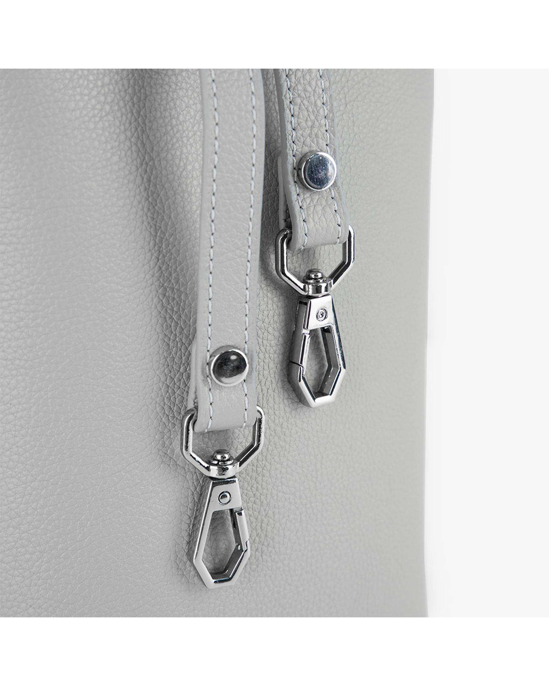 کیف چرم دوشی زنانه طوسی برتونیکس Berttonix کد 4042