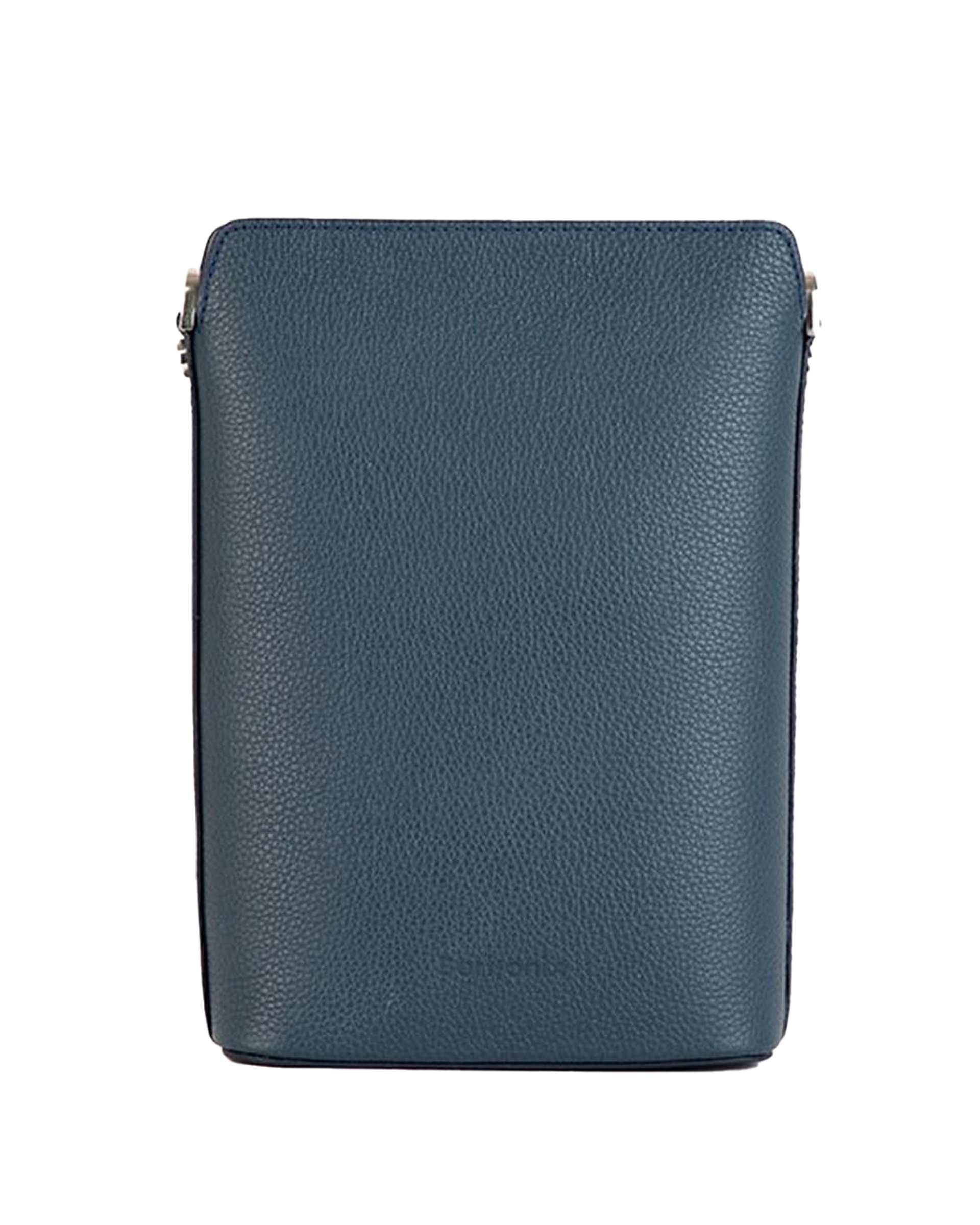 کیف چرم دوشی زنانه سرمه ای برتونیکس Berttonix کد 4042