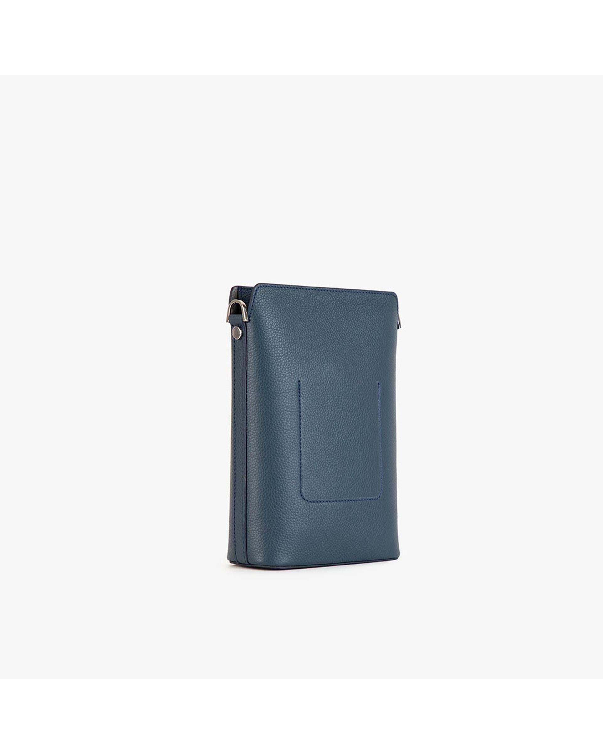 کیف چرم دوشی زنانه سرمه ای برتونیکس Berttonix کد 4042