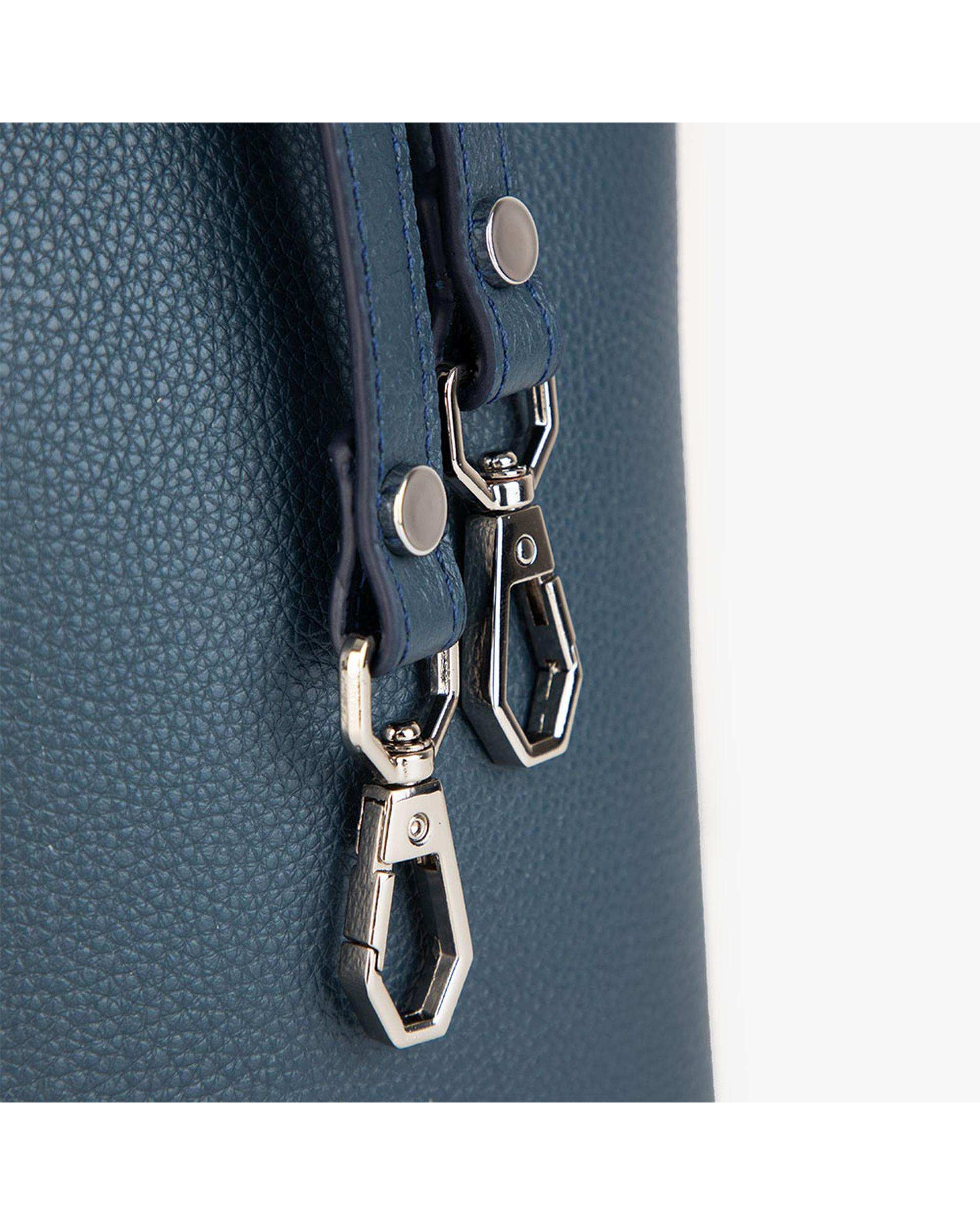 کیف چرم دوشی زنانه سرمه ای برتونیکس Berttonix کد 4042