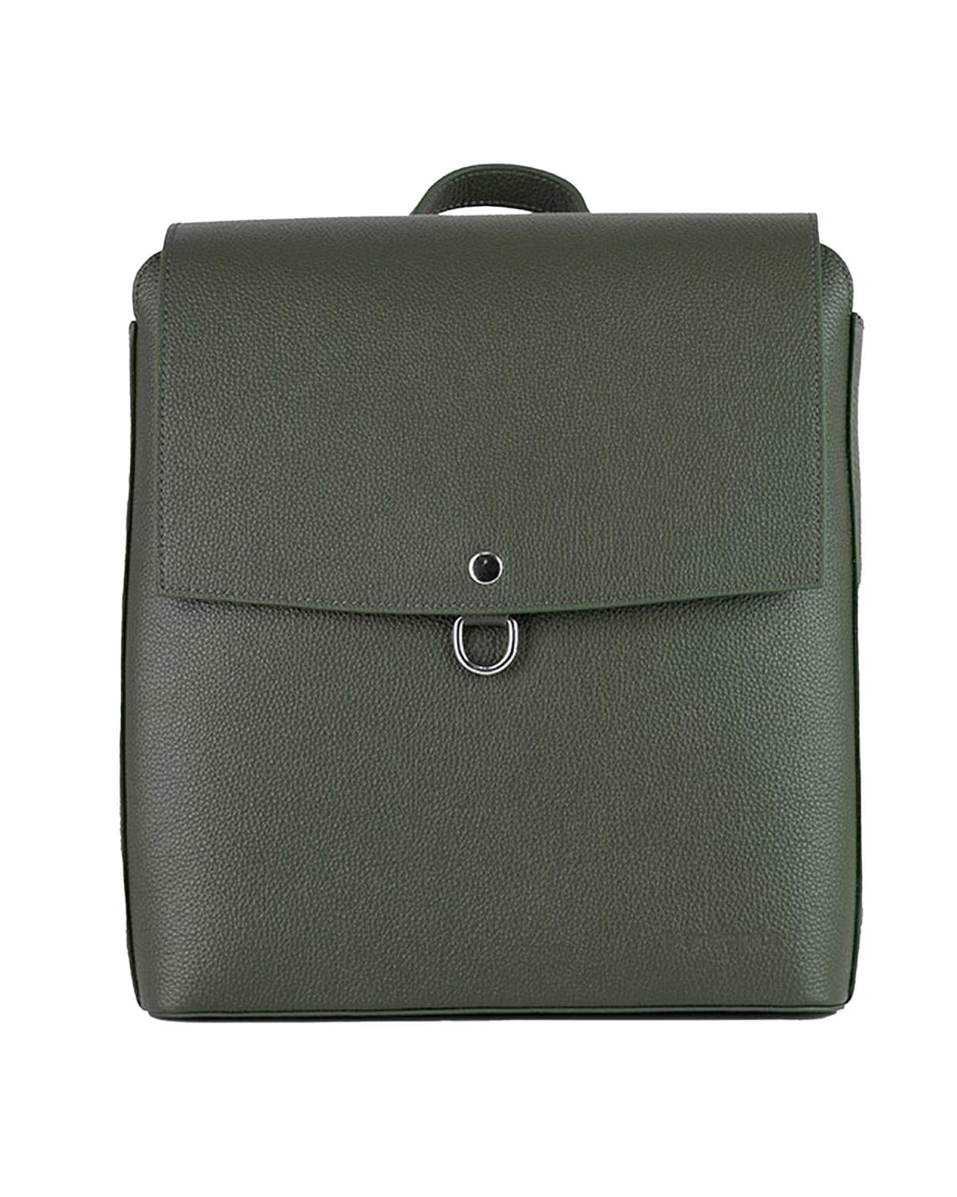 کوله پشتی چرم زنانه سبز برتونیکس Berttonix کد 4043