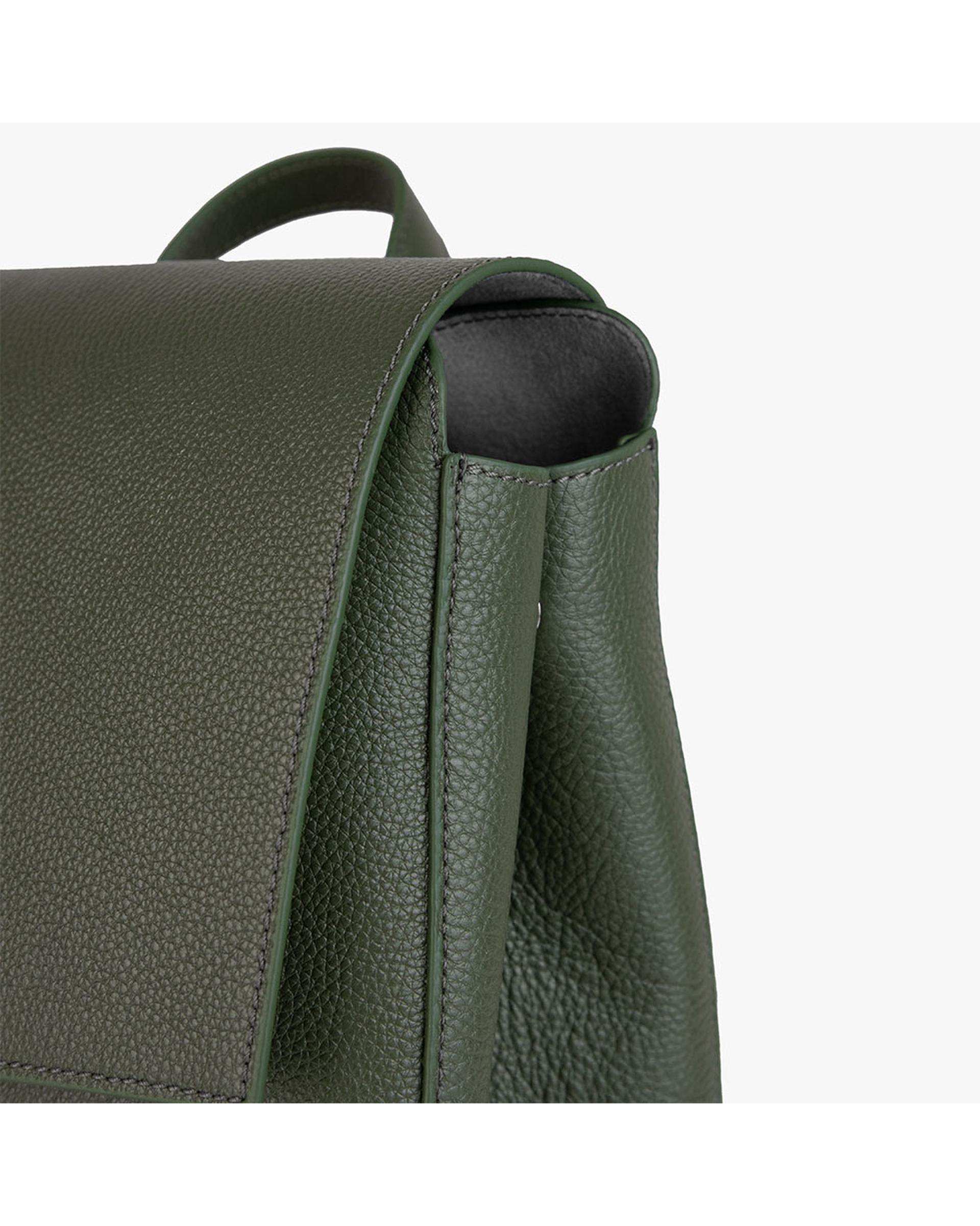 کوله پشتی چرم زنانه سبز برتونیکس Berttonix کد 4043