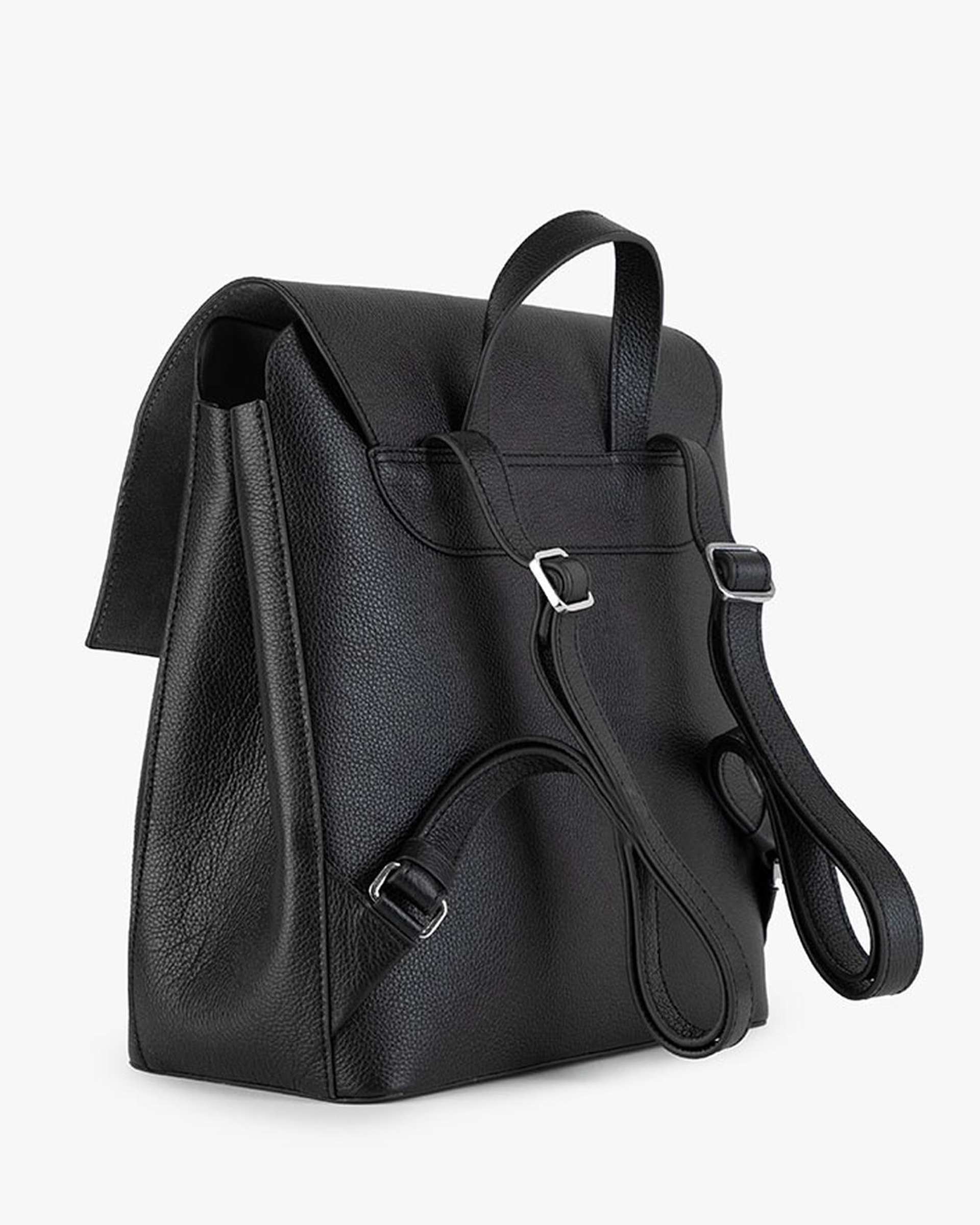 کوله پشتی چرم زنانه مشکی برتونیکس Berttonix کد 4043