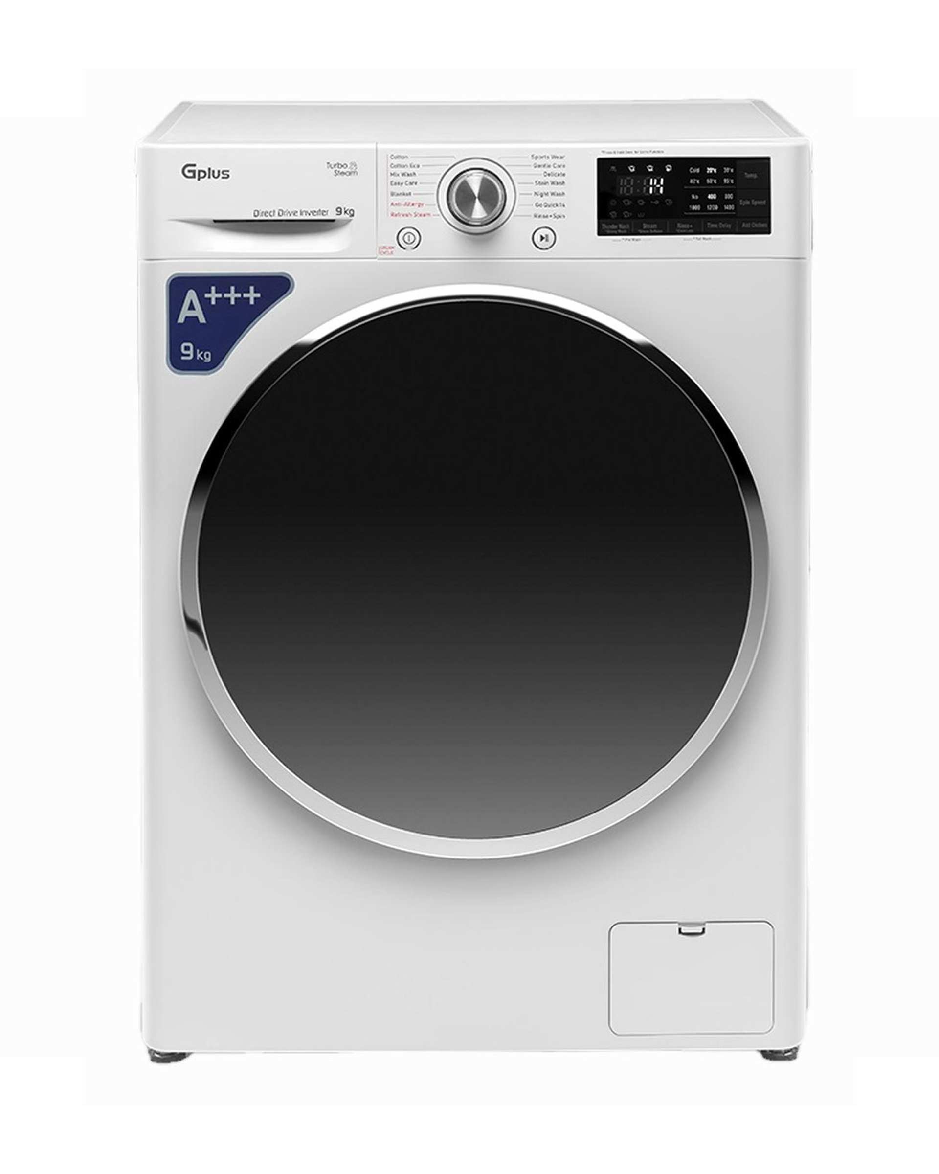 ماشین لباسشویی سفید جی پلاس Gplus مدل GWM-R99W.KTN ظرفیت 9 کیلوگرم