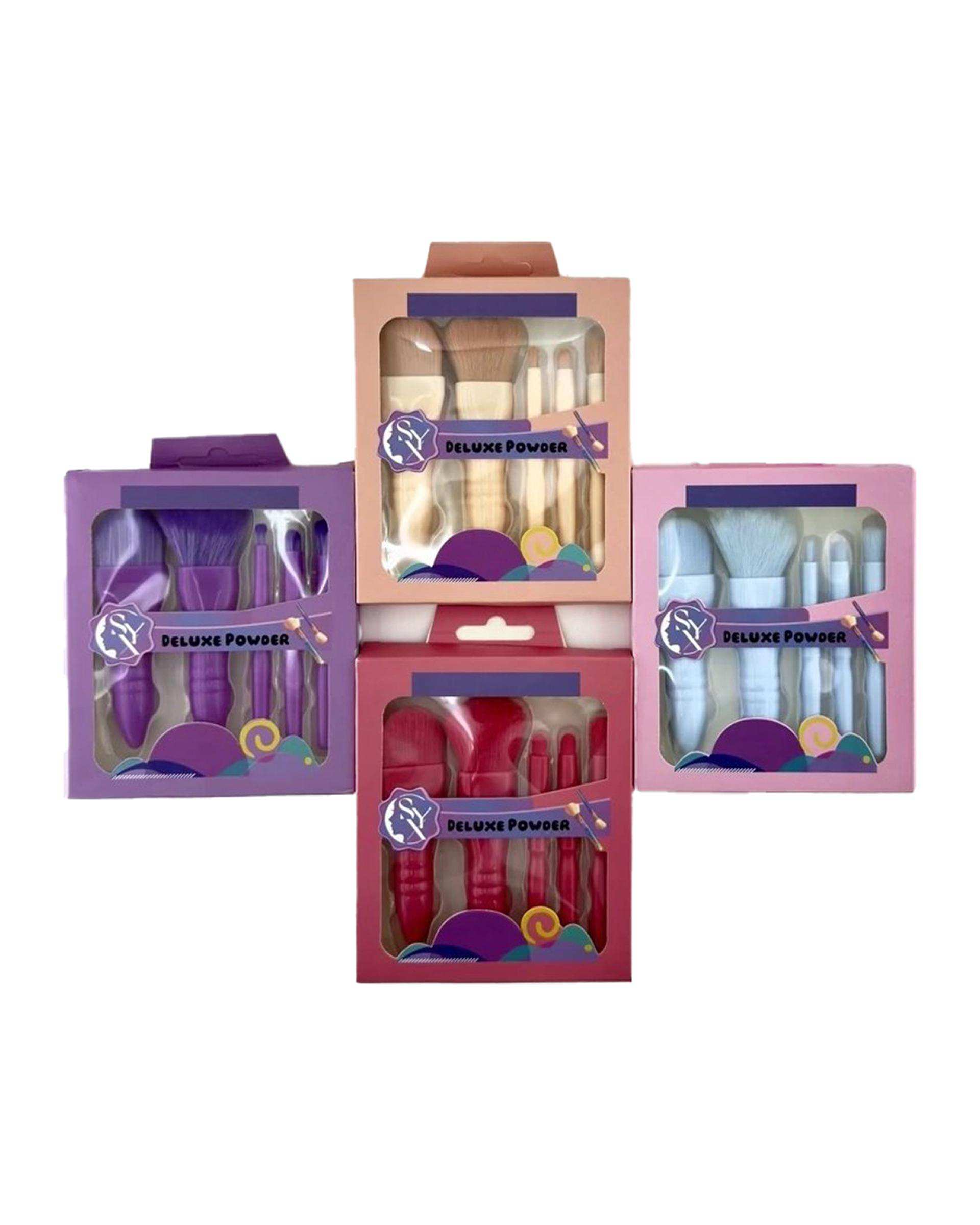 ست براش آرایشی فانتزی بسته 5 عددی ارسال رنگ رندوم