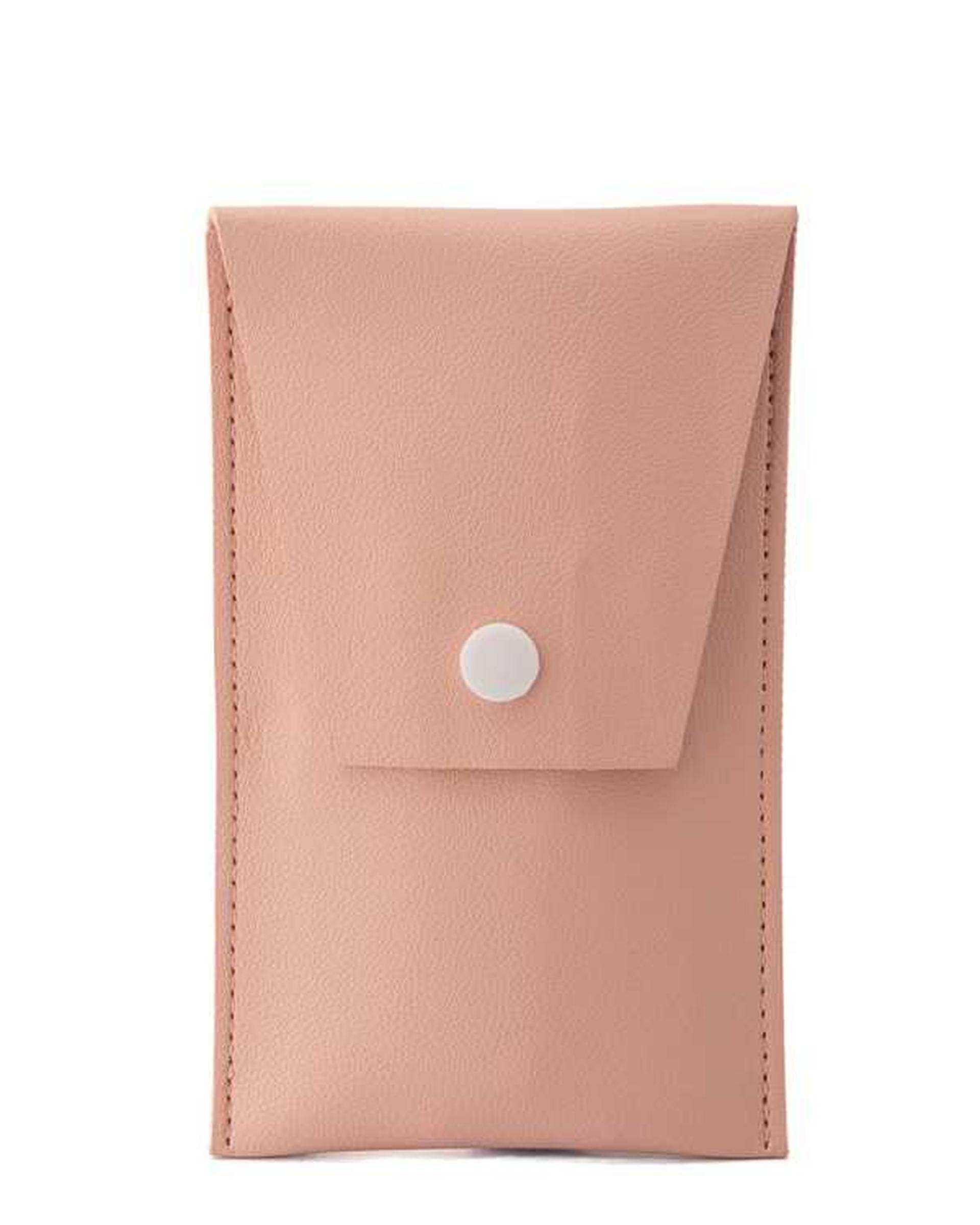 ست براش آرایشی صورتی به همراه کیف بسته 8 عددی