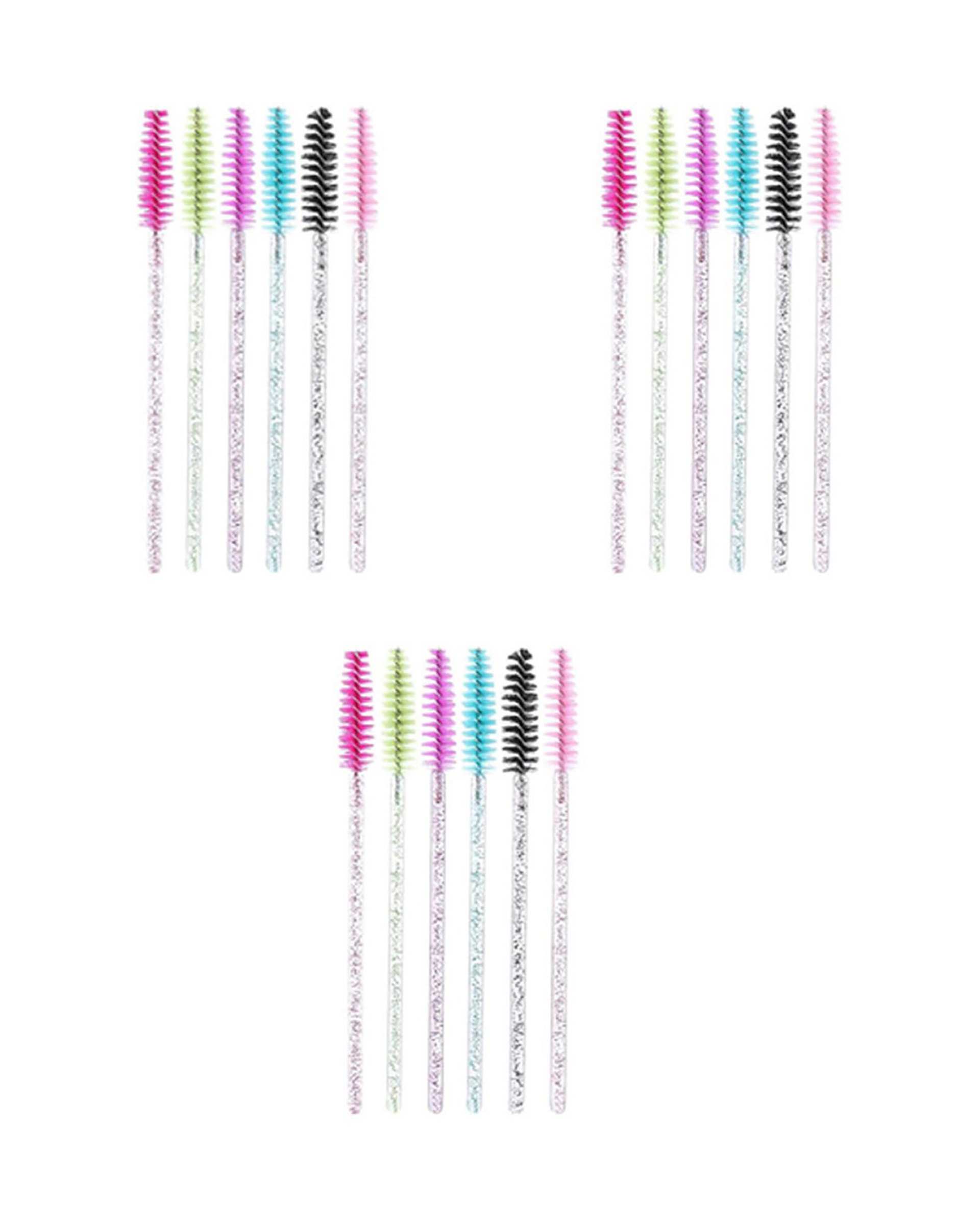 براش ابرو و مژه مدل دسته اکلیلی بسته 18 عددی ارسال رنگ رندوم