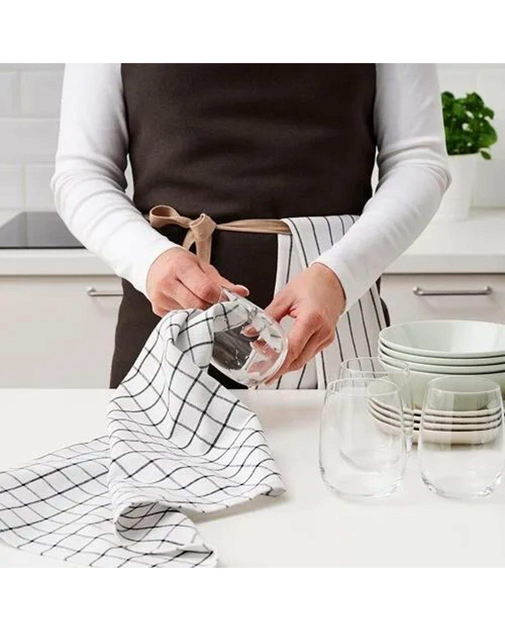 دستمال آشپزخانه نخ پنبه ایکیا Ikea بسته 4 عددی