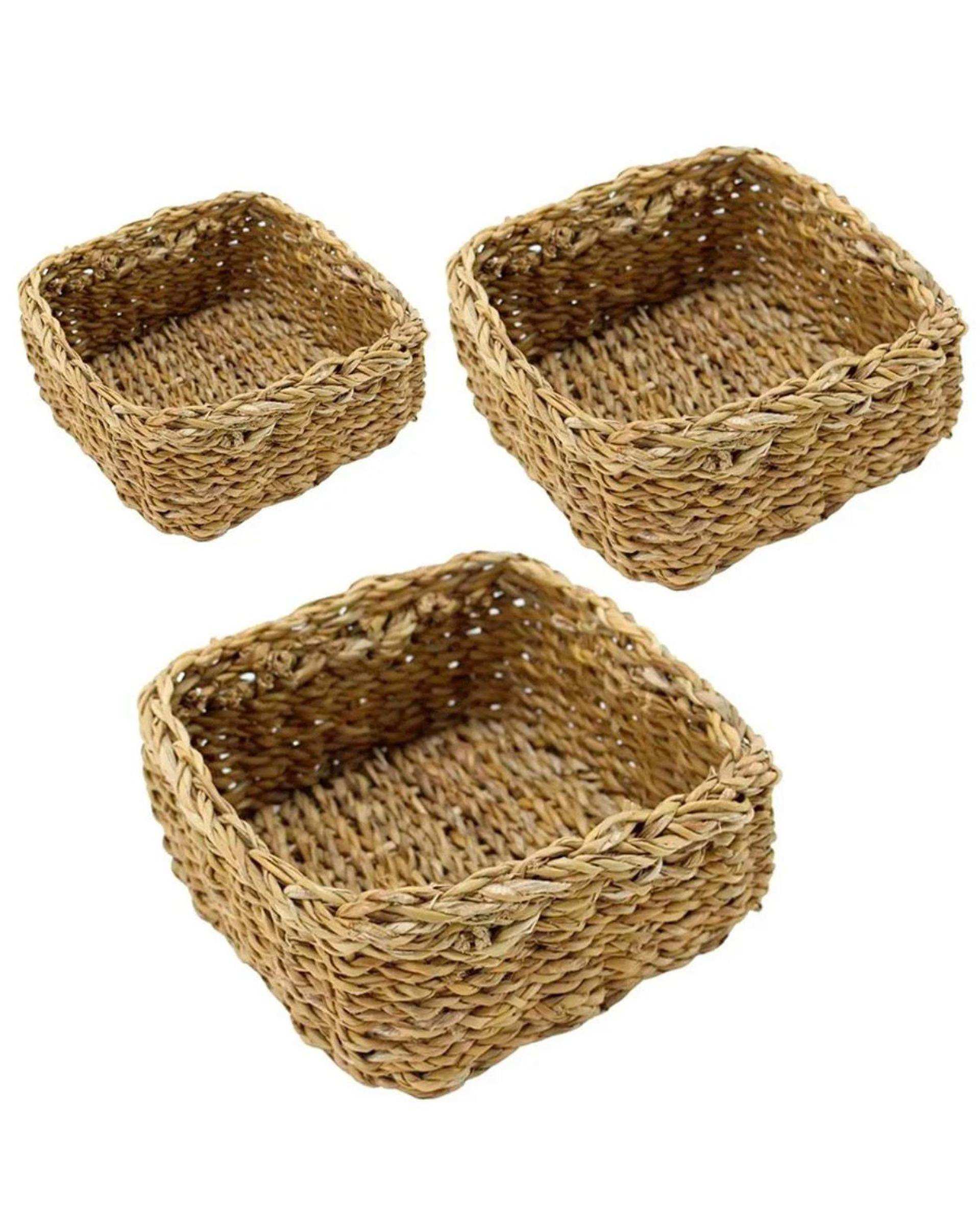 باکس نظم دهنده حصیری بسته 3 عددی