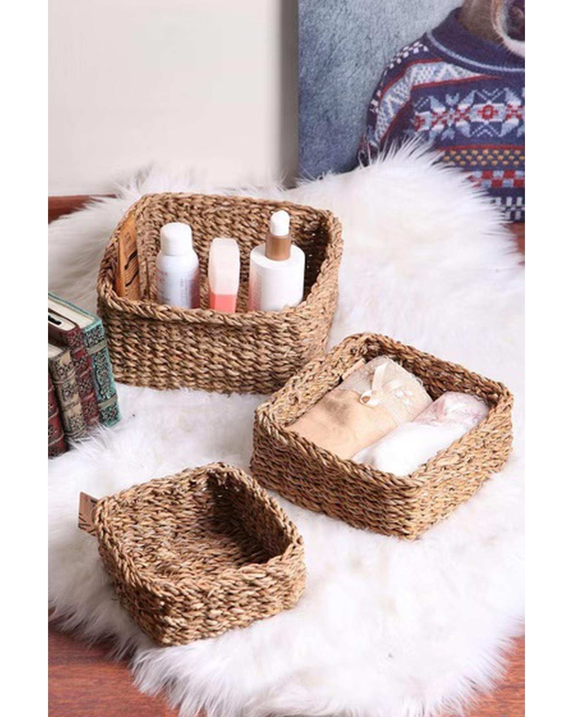 باکس نظم دهنده حصیری بسته 3 عددی