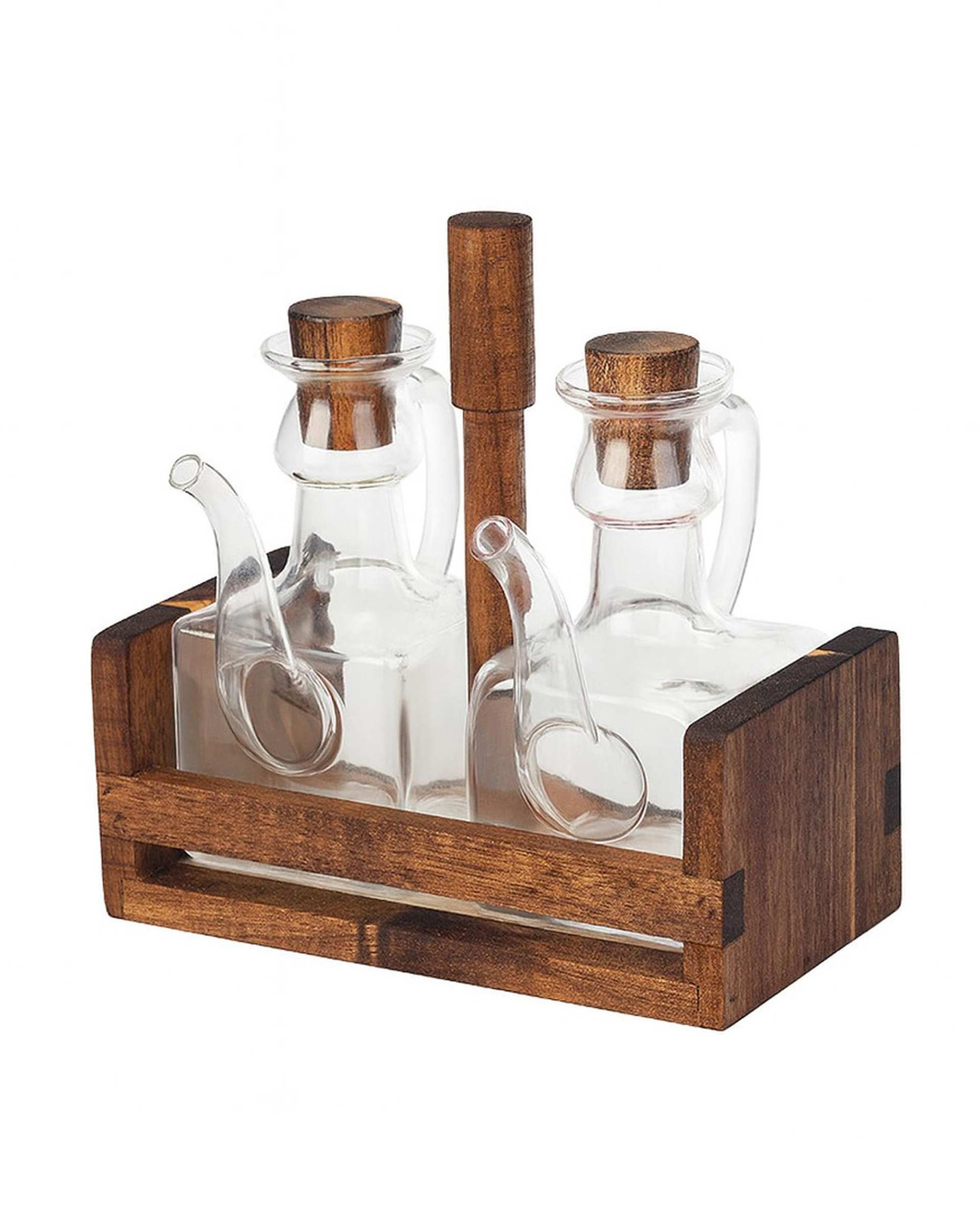 ست روغن ریز مکعبی 2 عددی به همراه استند چوبی