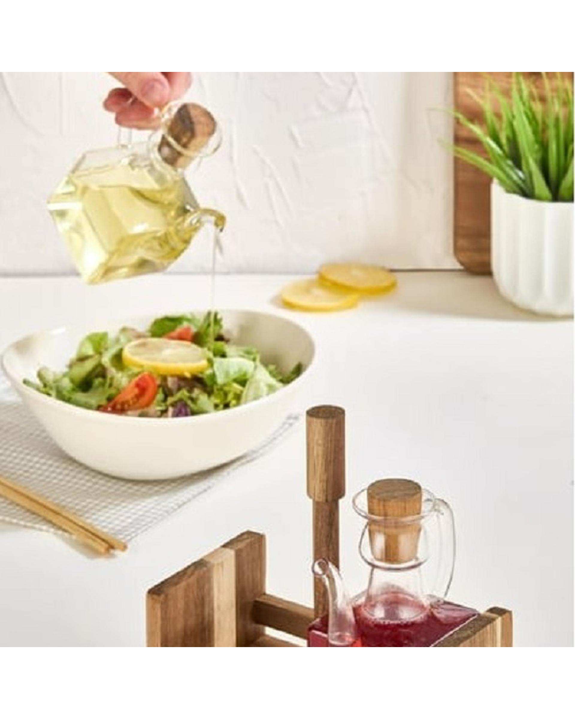 ست روغن ریز مکعبی 2 عددی به همراه استند چوبی