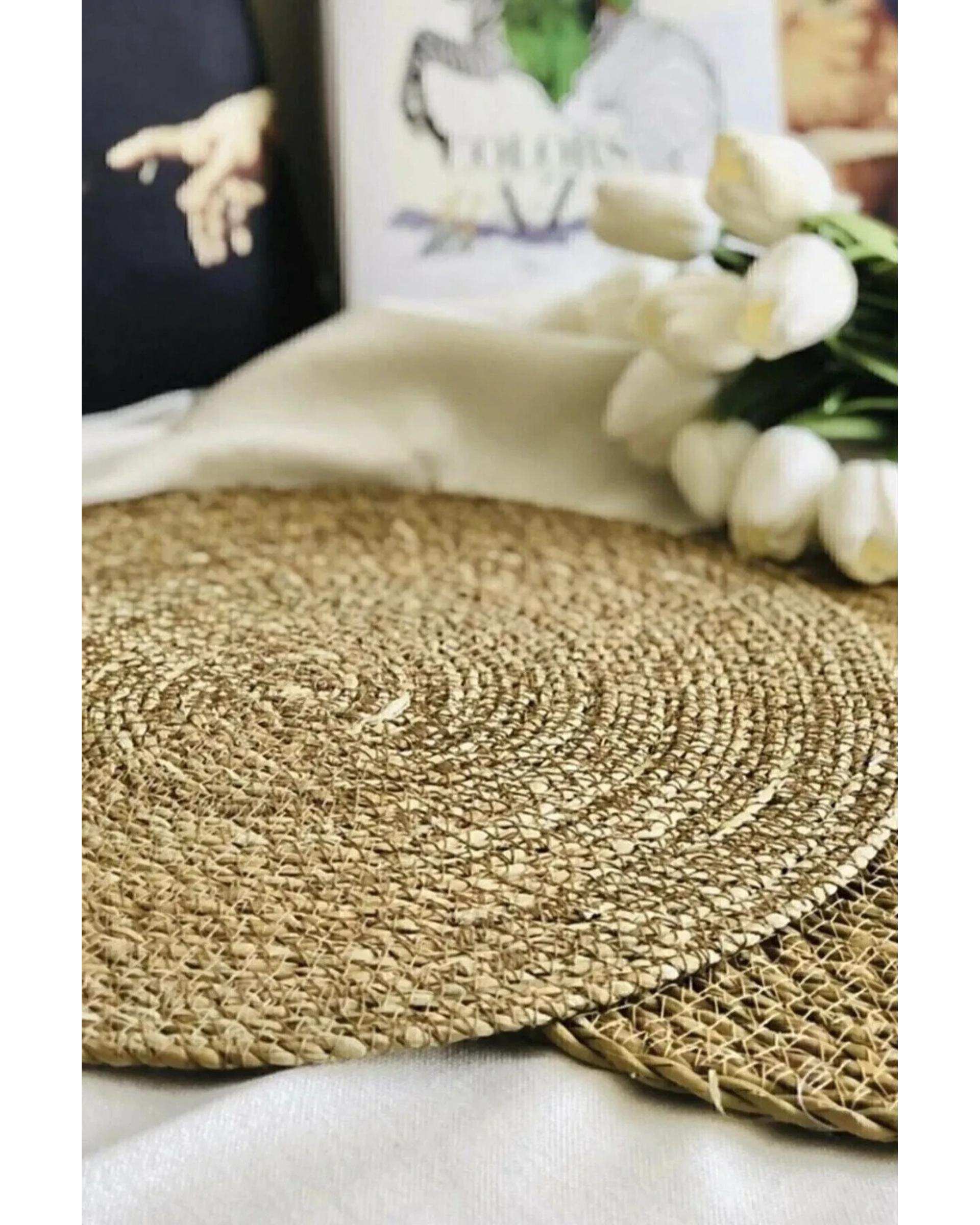 زیر بشقابی حصیری گرد قطر 33 سانتی متر