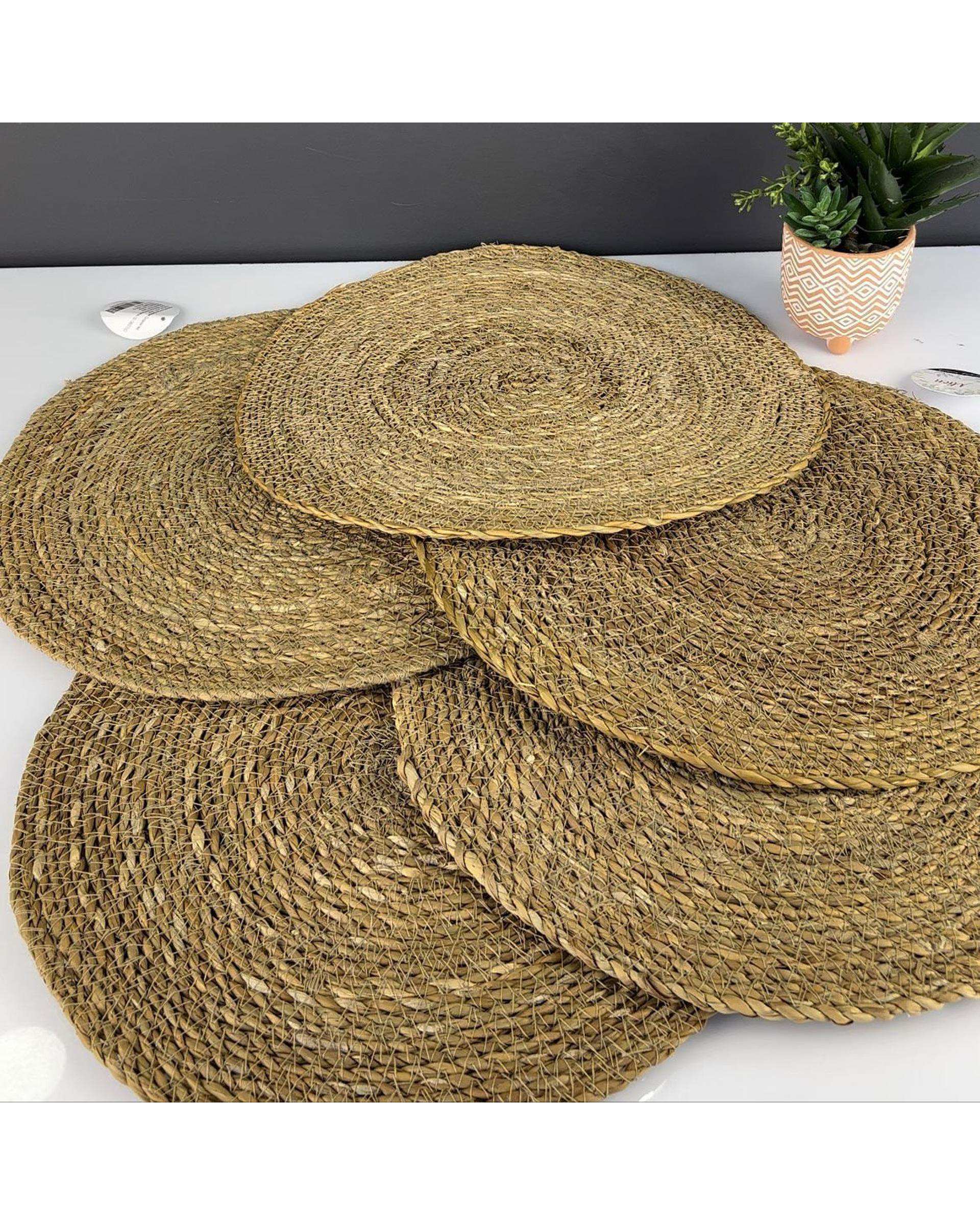 زیر بشقابی حصیری گرد قطر 33 سانتی متر