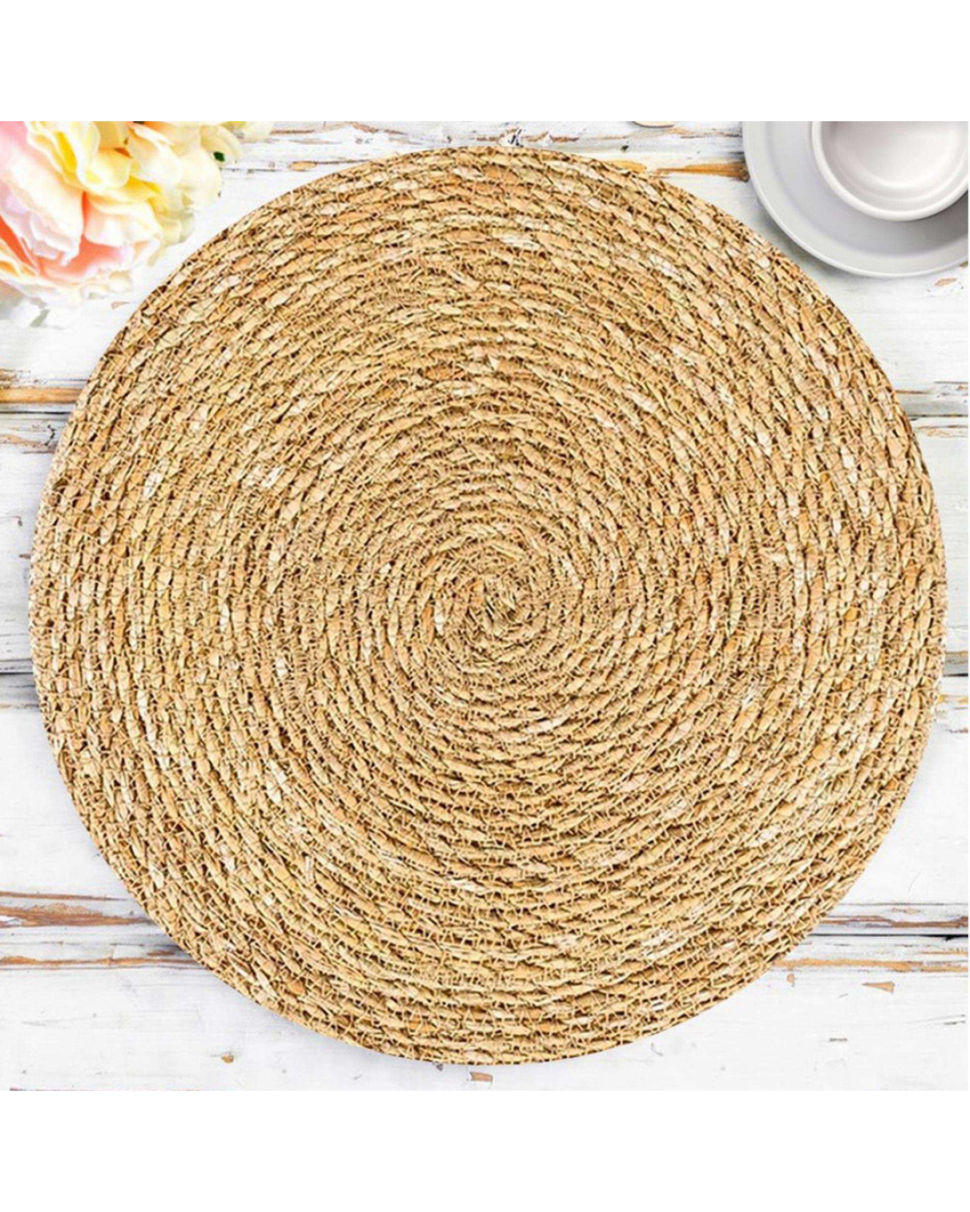 زیر بشقابی حصیری گرد قطر 33 سانتی متر