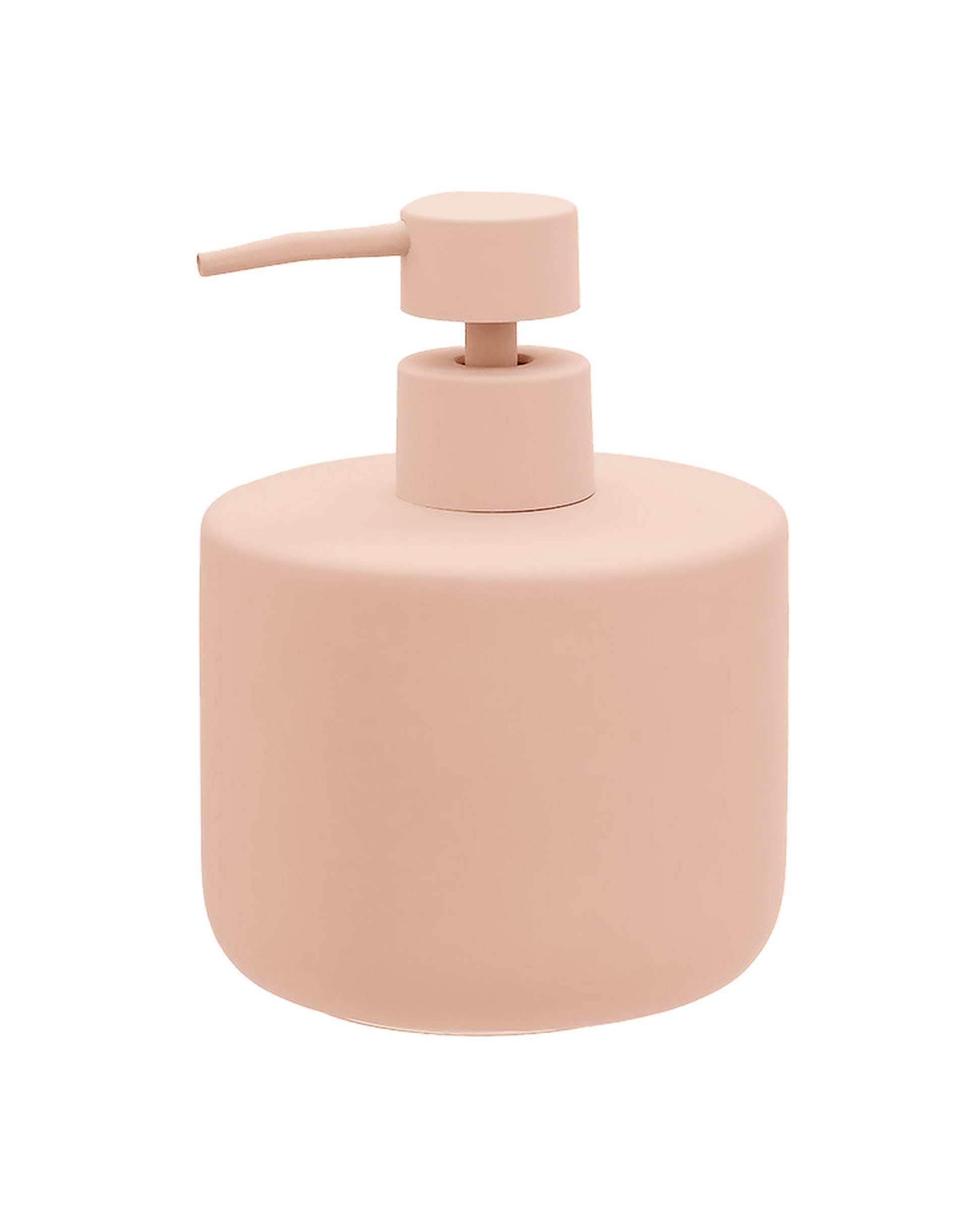 پمپ مایع دستشویی سرامیکی صورتی با روکش مخملی