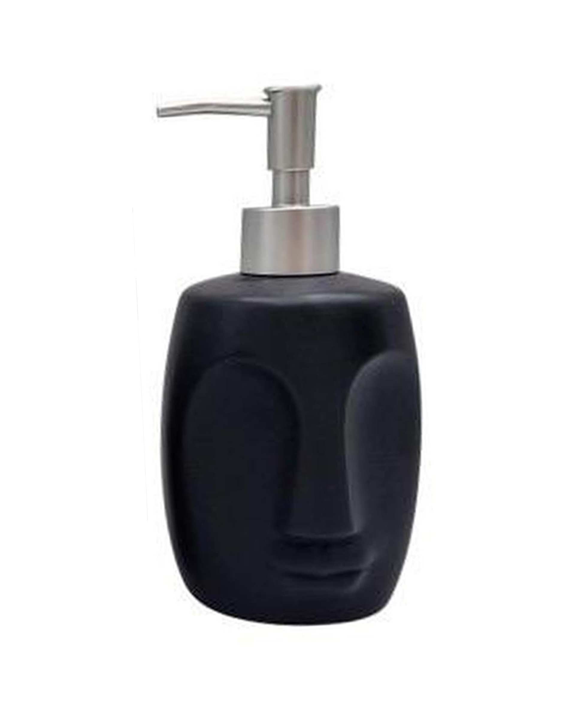 پمپ مایع دستشویی مشکی طرح صورت