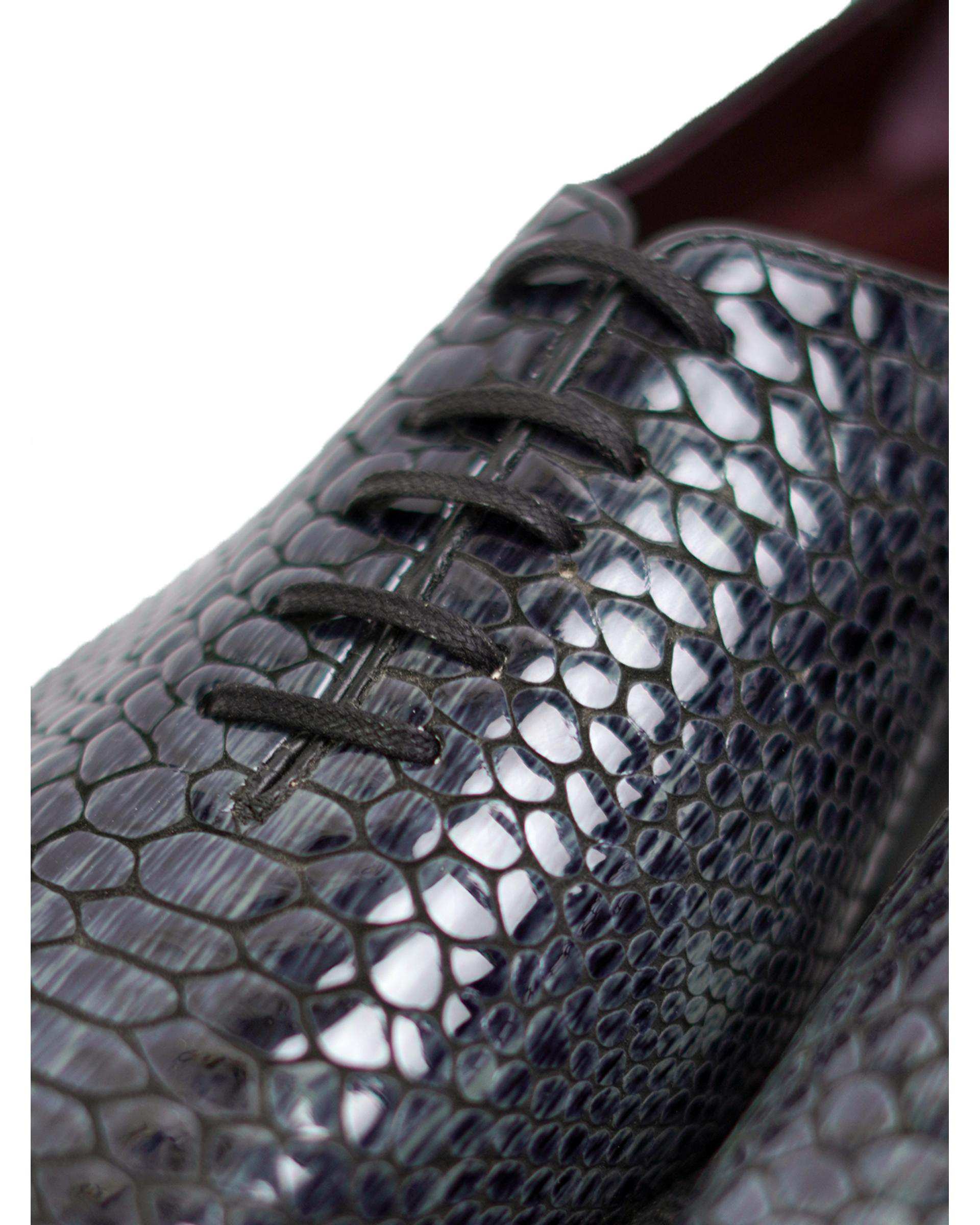 کفش چرم مردانه رسمی آکسفورد سرمه ای طوسی گابیانی Gabiani مدل نرسی کد N110