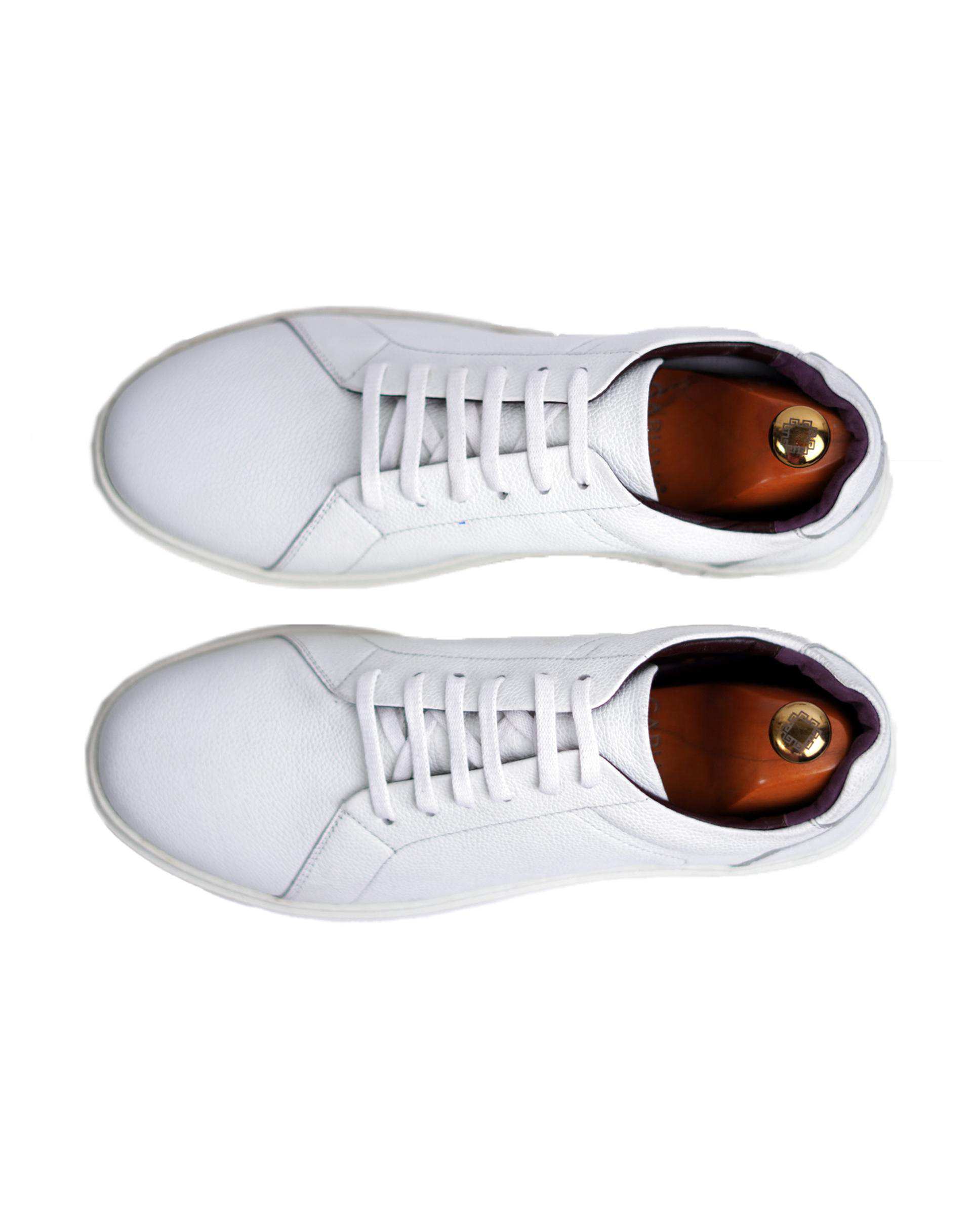 کفش چرم مردانه کژوال فلوتر سفید گابیانی Gabiani مدل زدات کد Z706