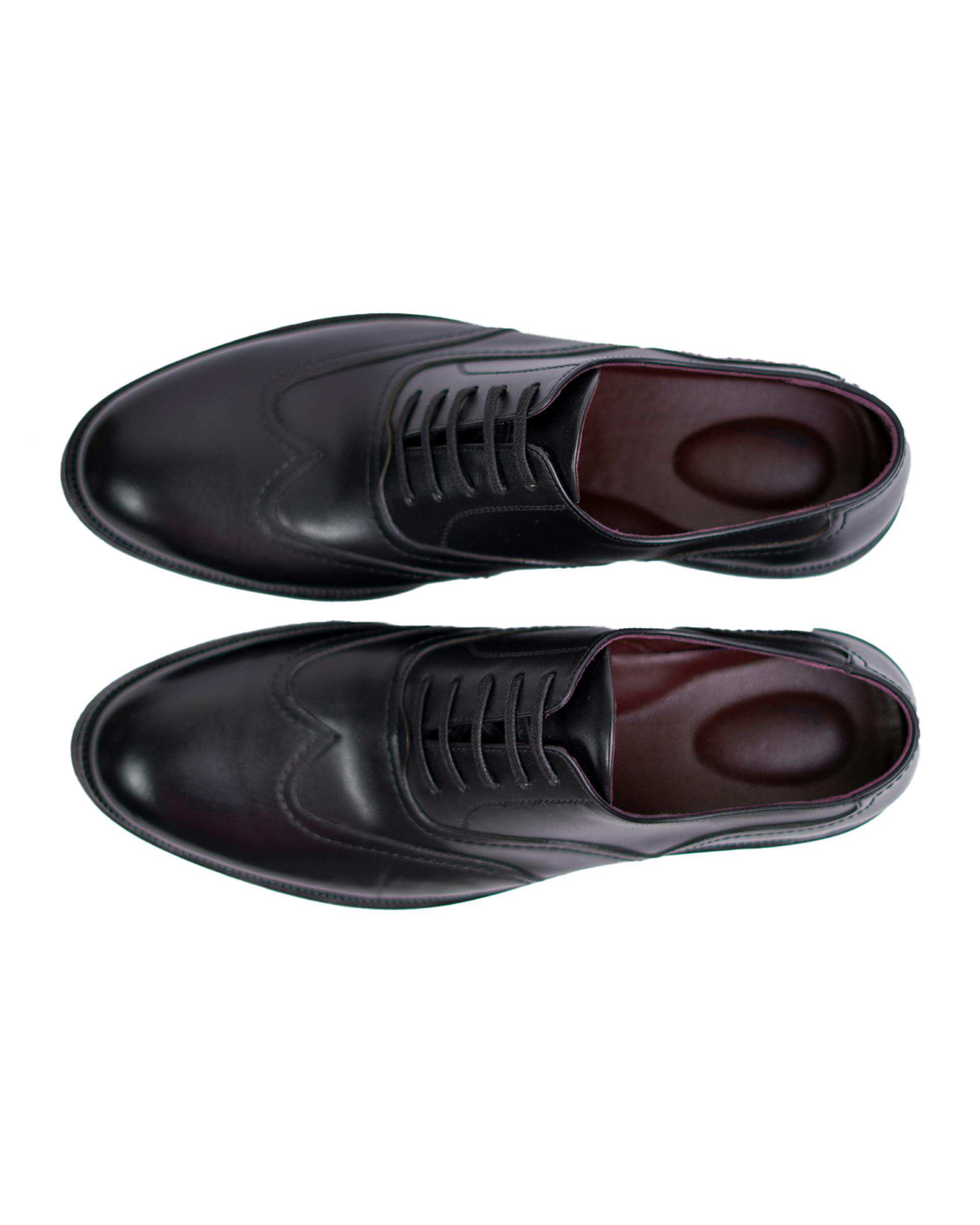 کفش چرم مردانه رسمی آکسفورد هشترک مشکی گابیانی Gabiani کد V512