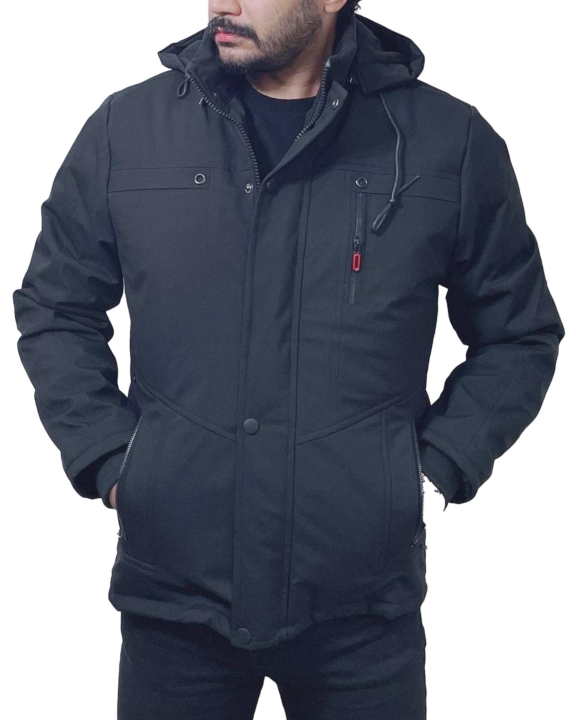 کاپشن مردانه دولایه مشکی دیورسو Diverso مدل لاینر کد 4805