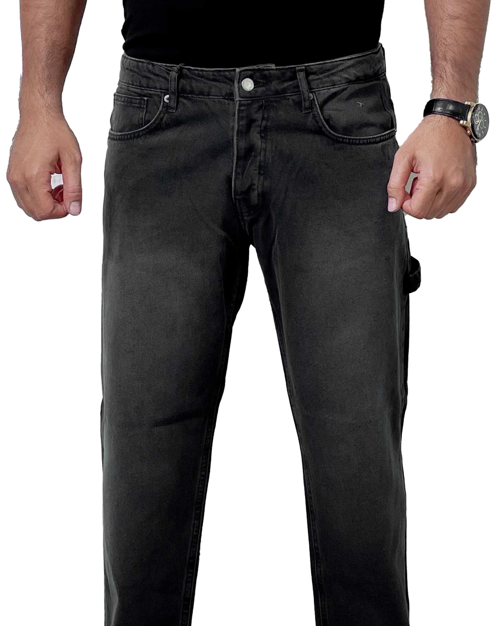 شلوار جین مردانه مام کارگو مشکی دیورسو Diverso کد 4811