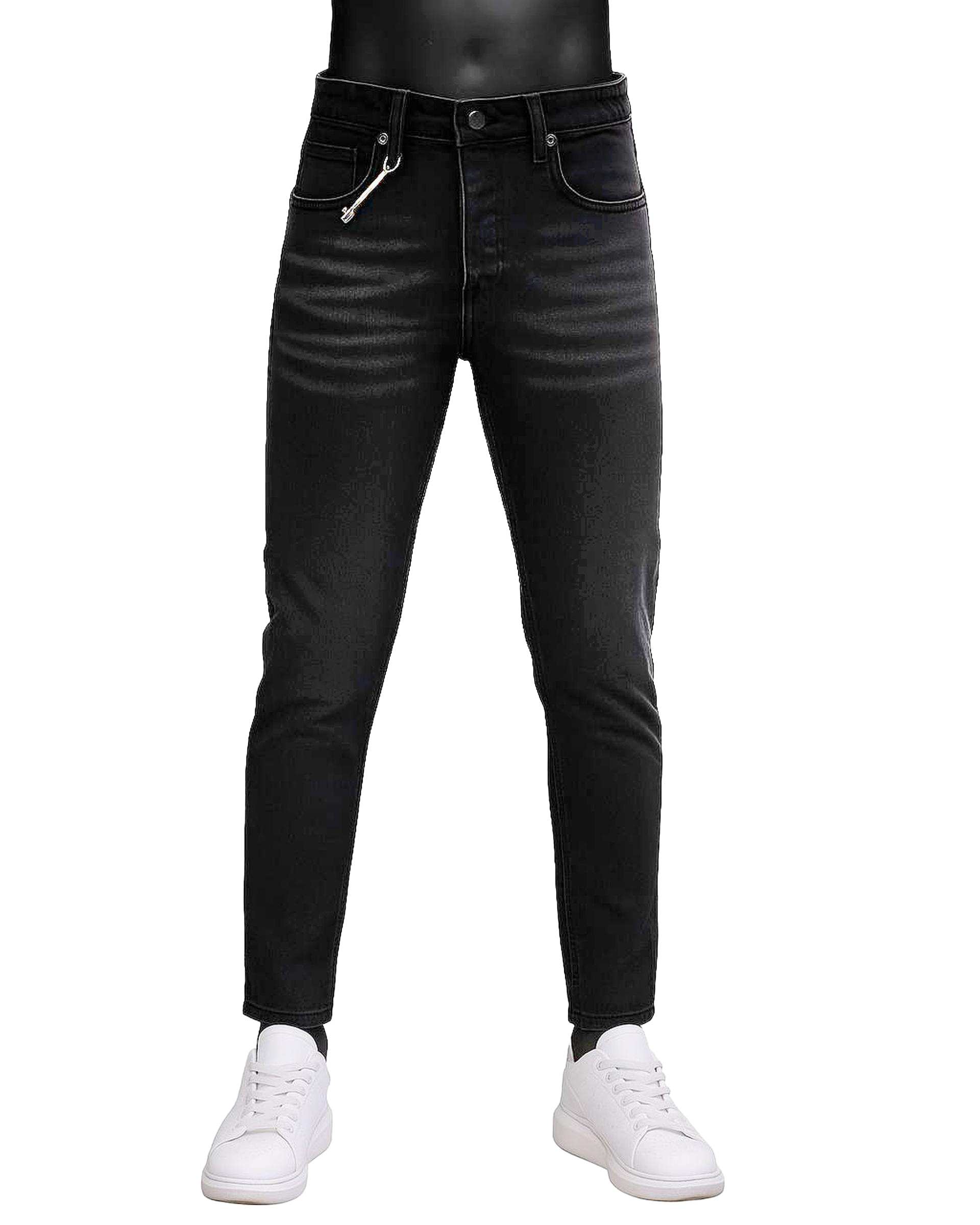 شلوار جین مردانه مام فیت زغالی دیورسو Diverso کد 4812