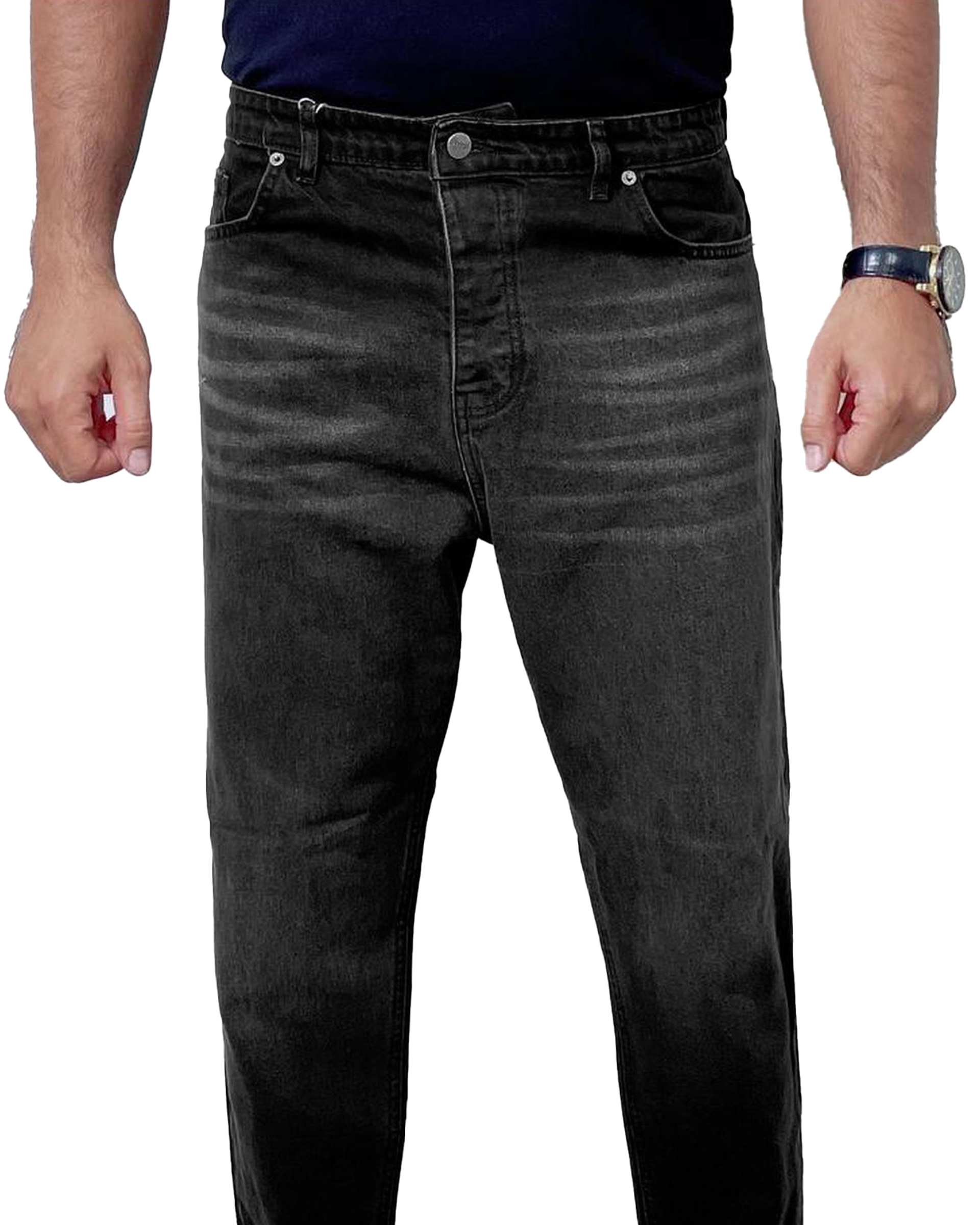 شلوار جین مردانه مام فیت زغالی دیورسو Diverso کد 4812