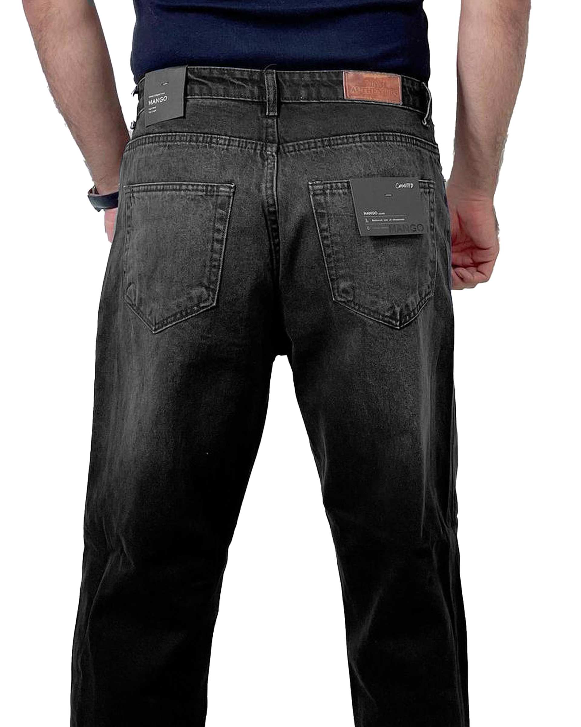 شلوار جین مردانه مام فیت زغالی دیورسو Diverso کد 4812