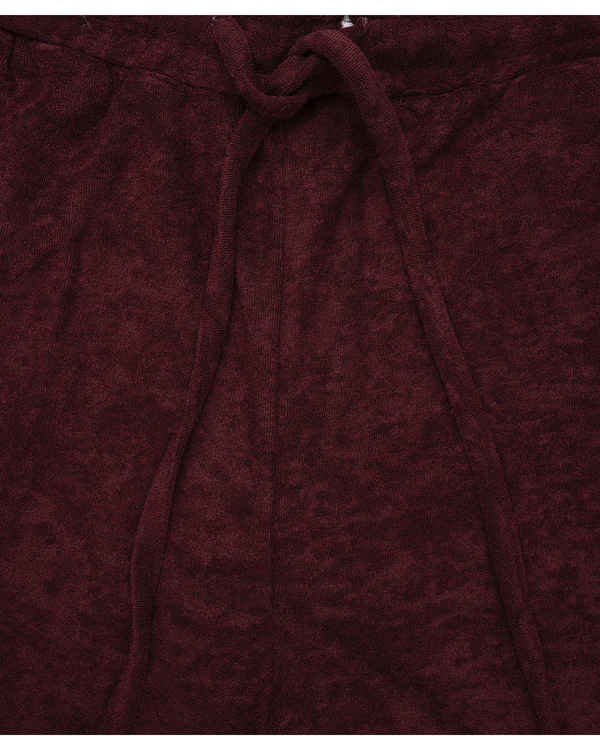 شلوار زنانه بگ مخمل زرشکی سوپردرای Superdry کد 6036003