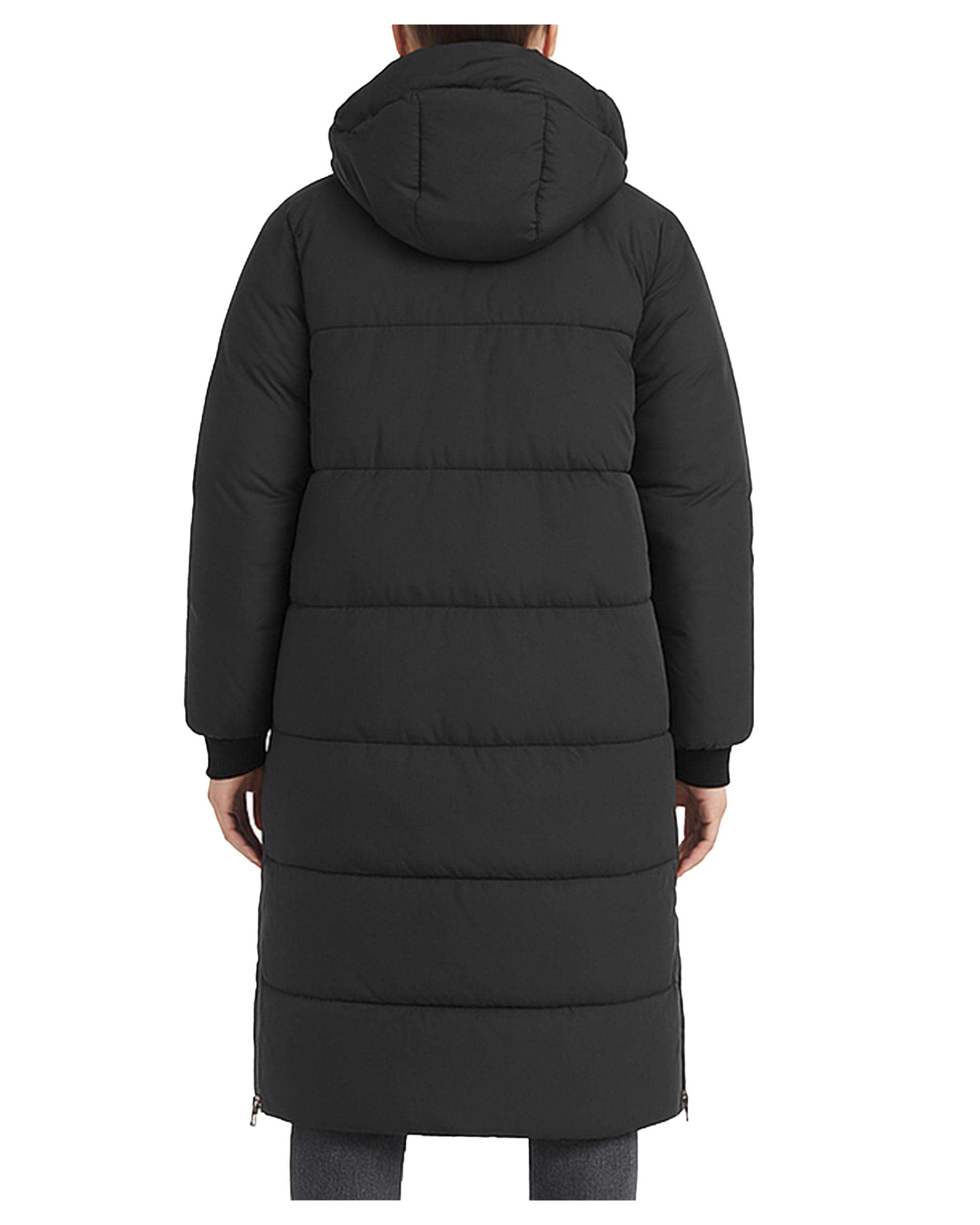 کاپشن بلند زنانه کلاه دار مشکی سوپردرای Superdry کد 6616007