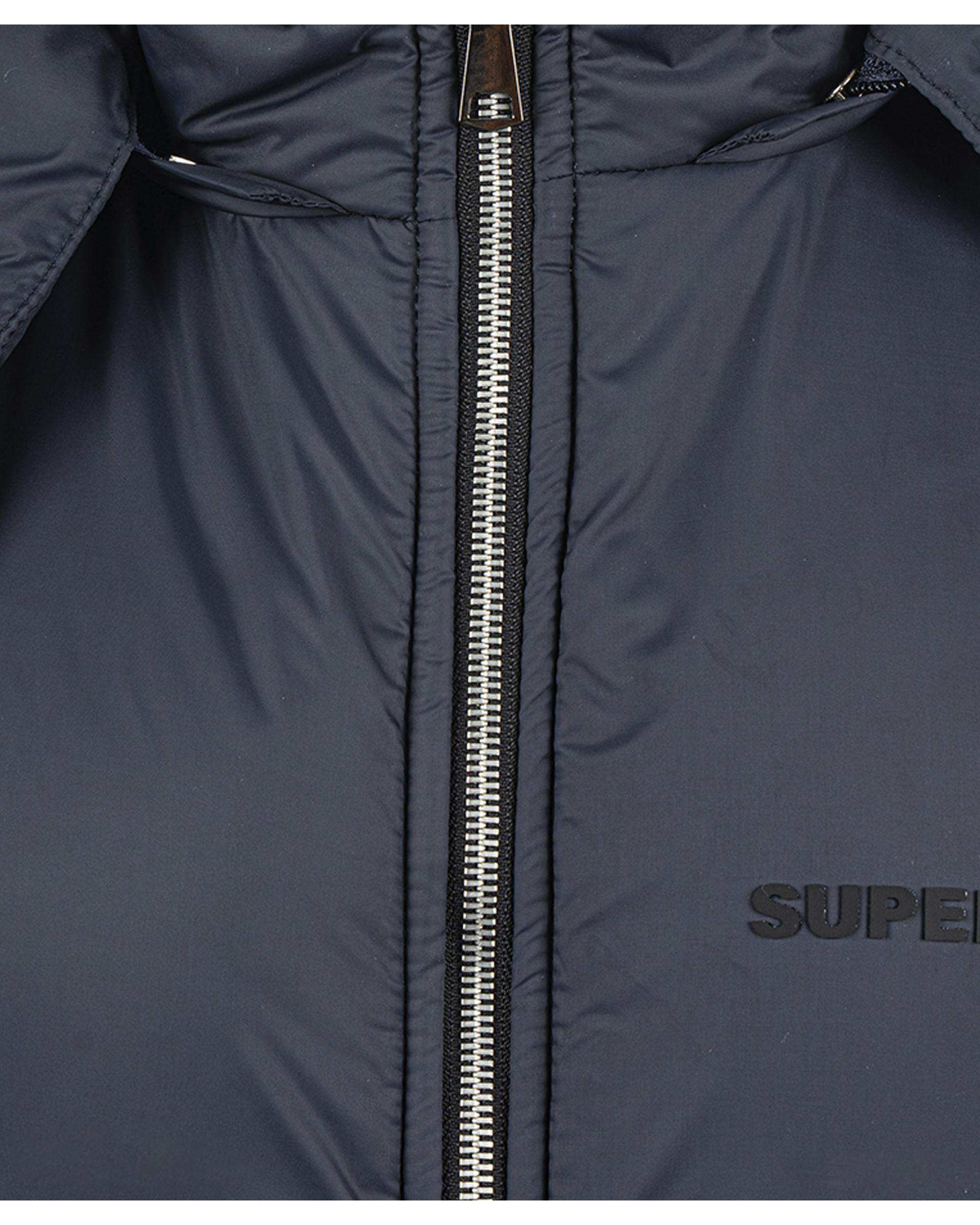 کاپشن بلند زنانه کلاه دار سرمه ای سوپردرای Superdry کد 6616007