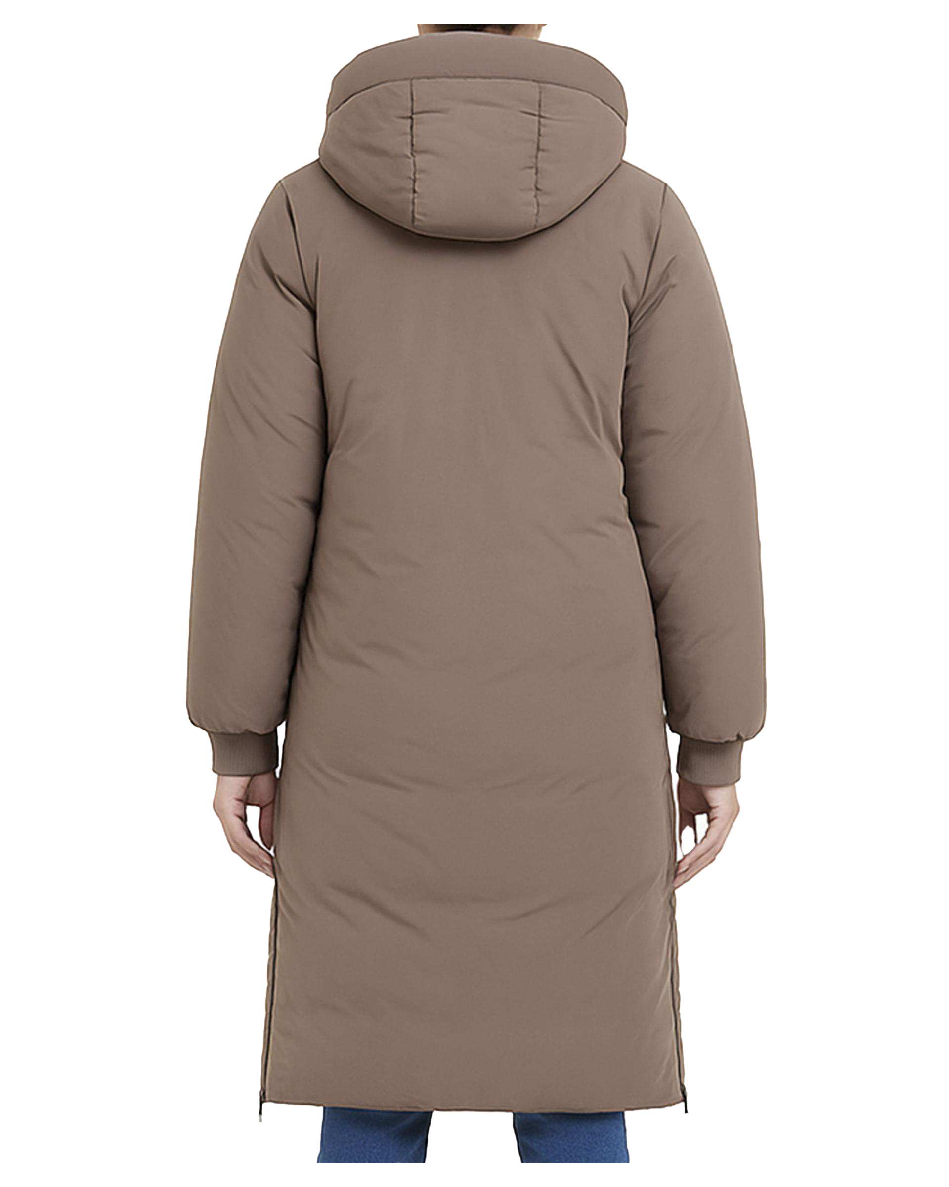 کاپشن بلند زنانه کلاه دار کرم سوپردرای Superdry کد 6616007