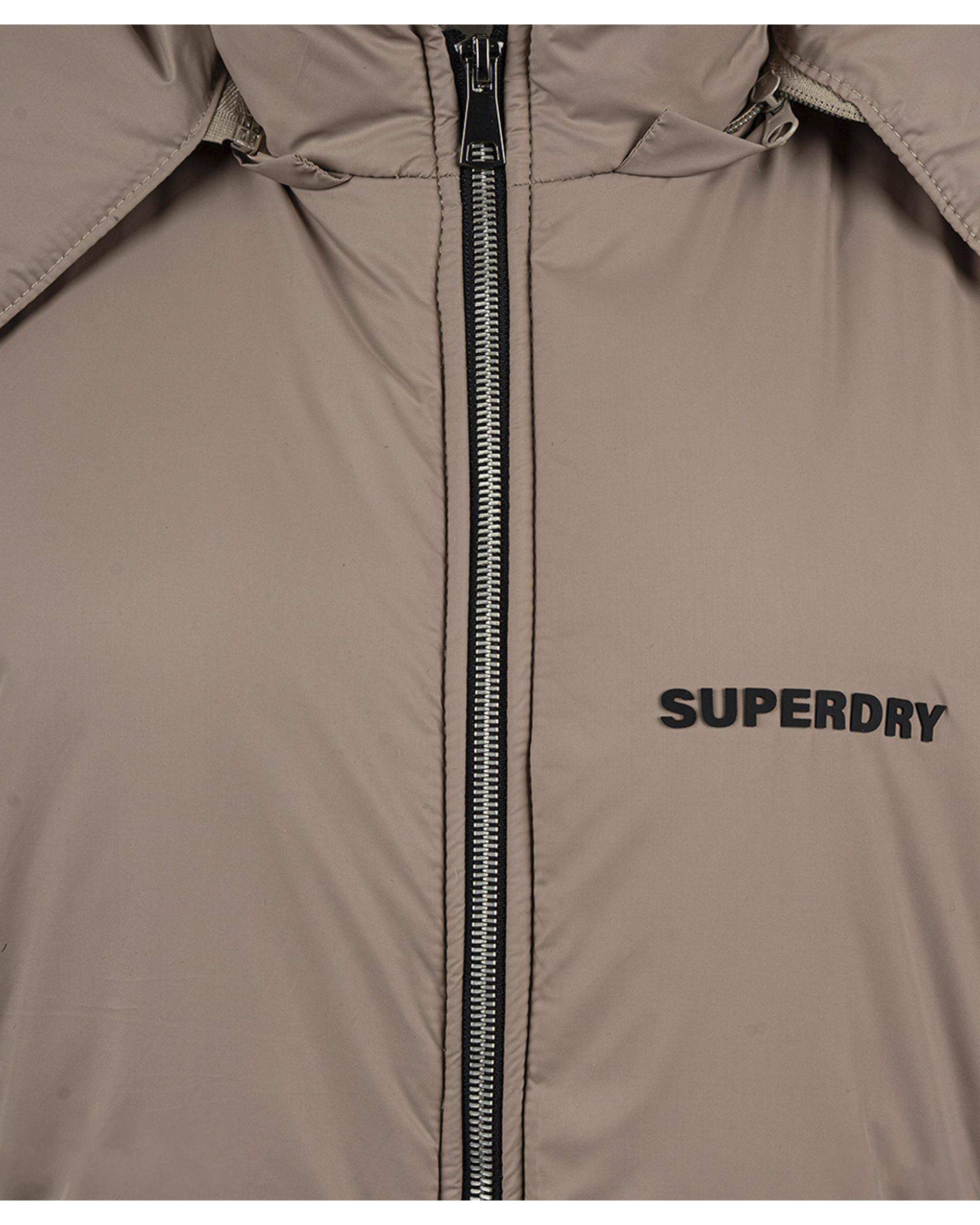 کاپشن بلند زنانه کلاه دار کرم سوپردرای Superdry کد 6616007