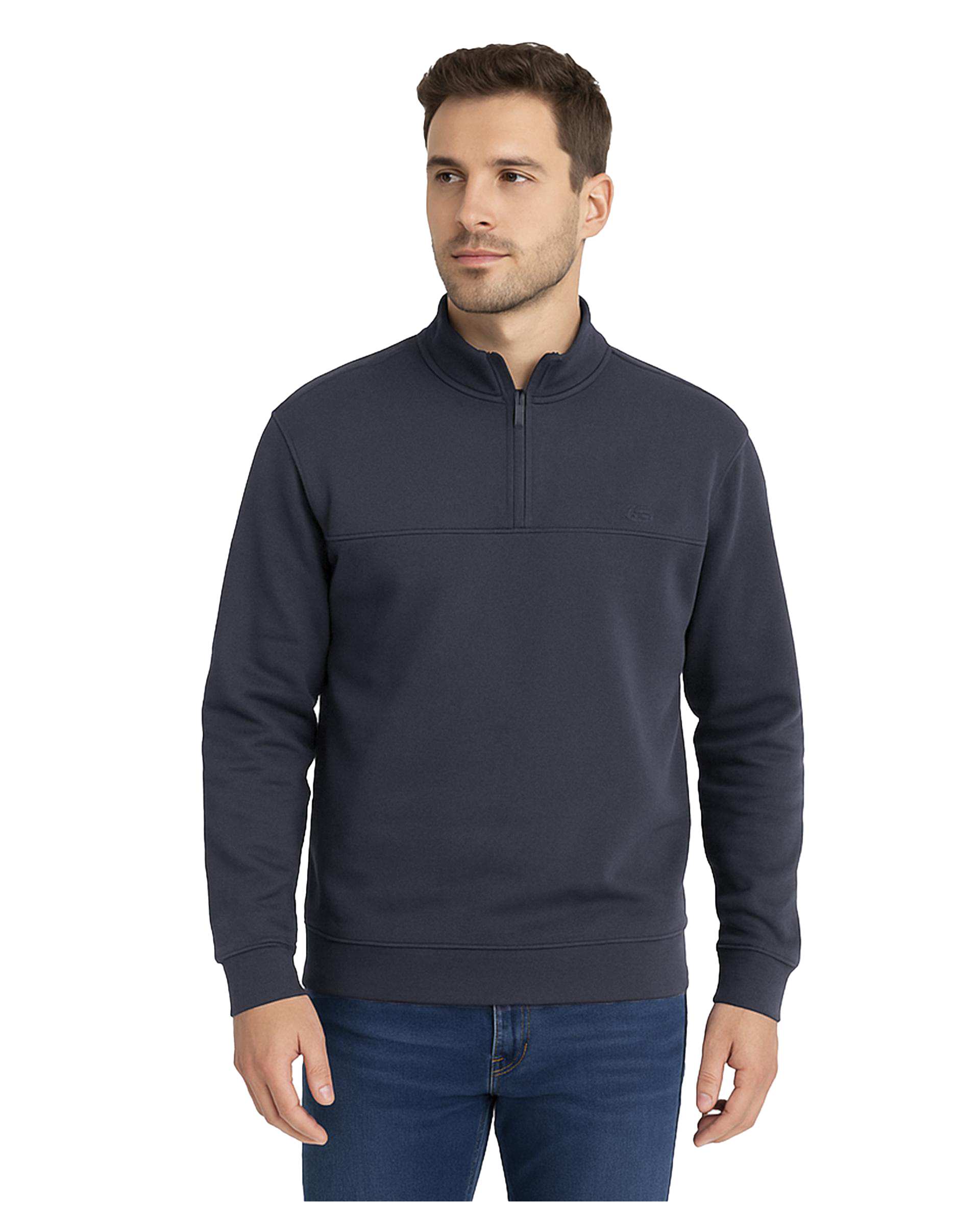 سویشرت مردانه نیم زیپ طوسی تیره سوپردرای Superdry کد 7626006