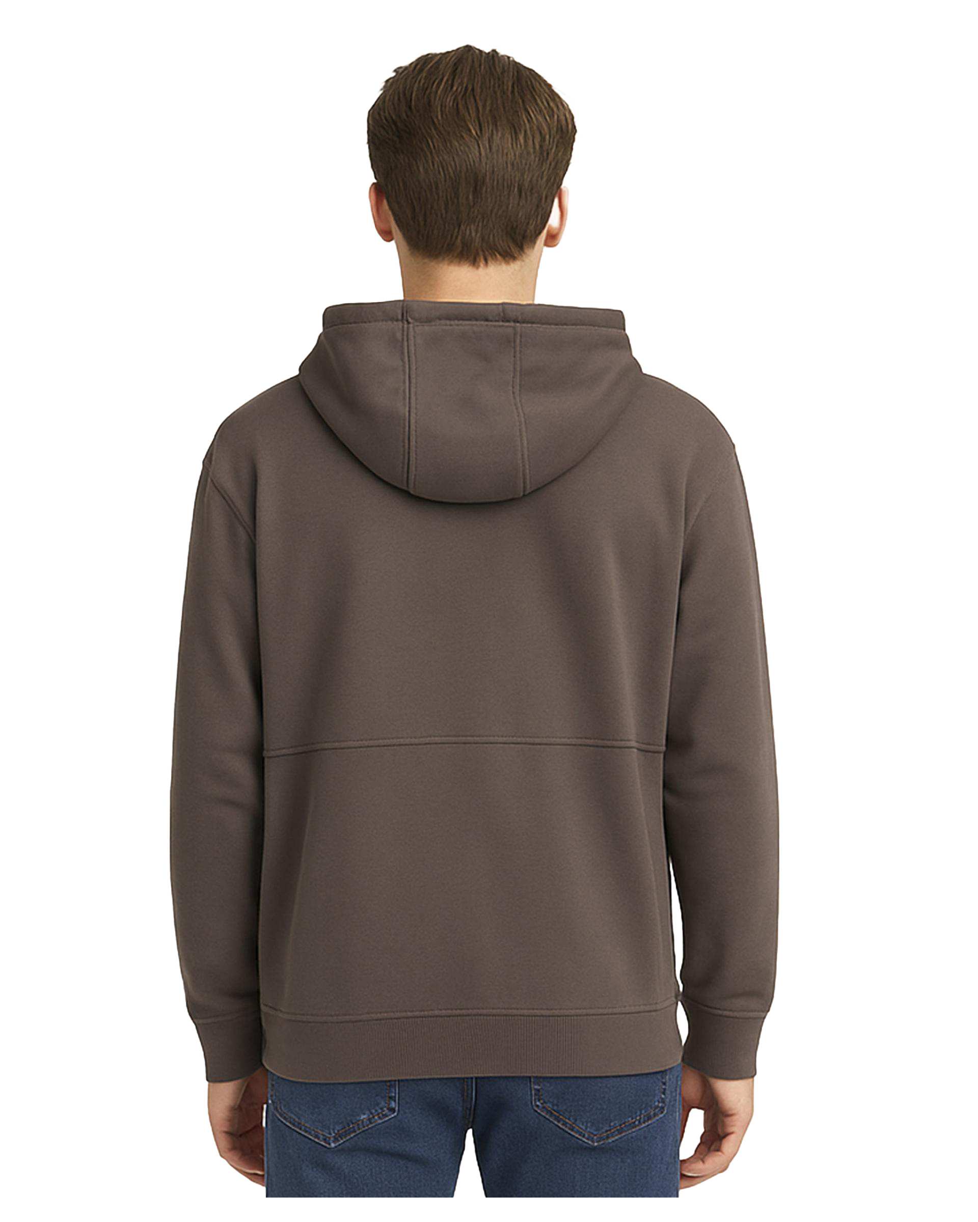 هودی مردانه کلاه دار نیم زیپ قهوه ای سوپردرای Superdry کد 7626009