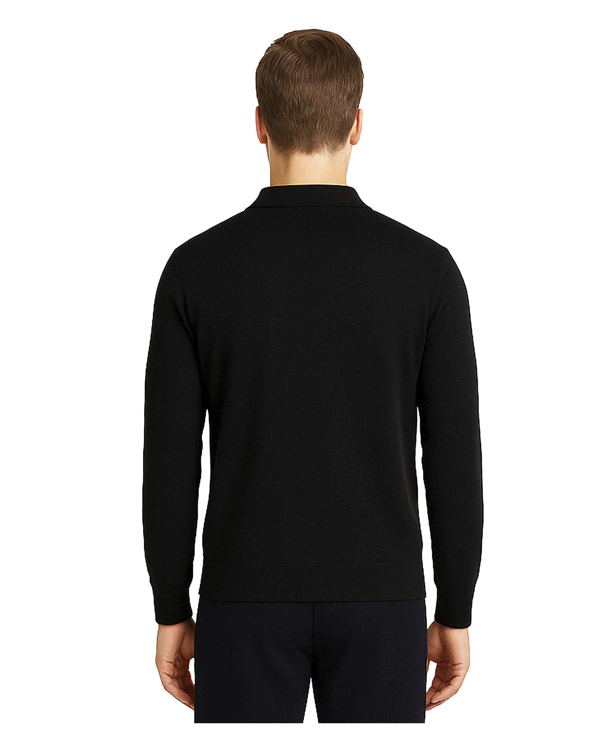 پلیور مردانه یقه شکاری مشکی سوپردرای Superdry کد 7636000