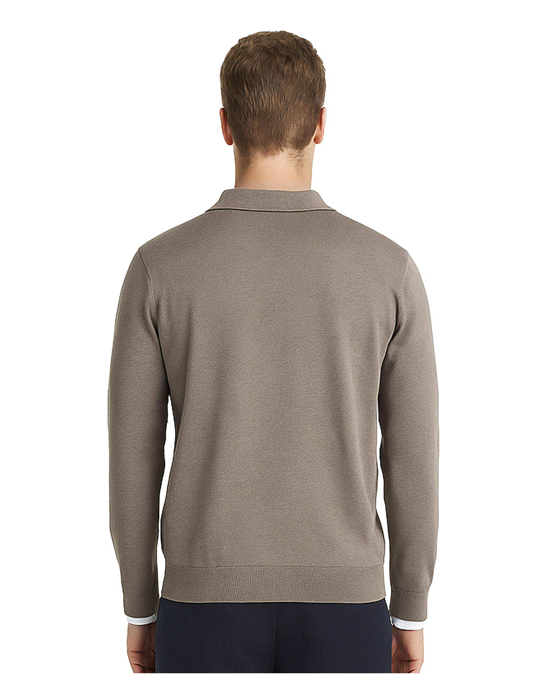 پلیور مردانه یقه شکاری قهوه ای سوپردرای Superdry کد 7636000